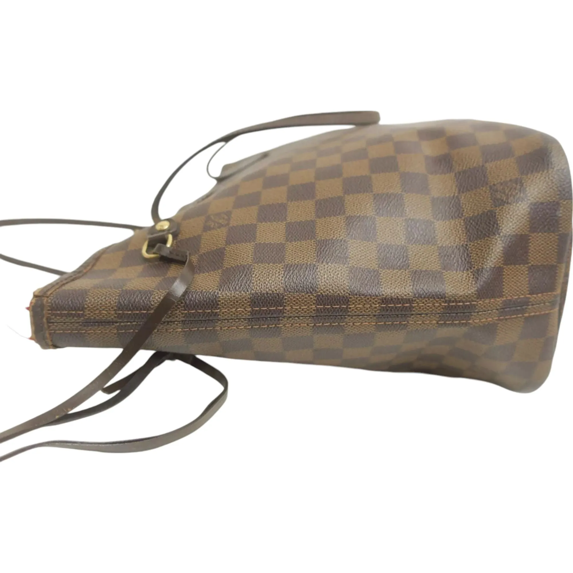 148484AP (S6) Louis Vuitton Tote Bag Neverfull MM Brown Damier Ebene