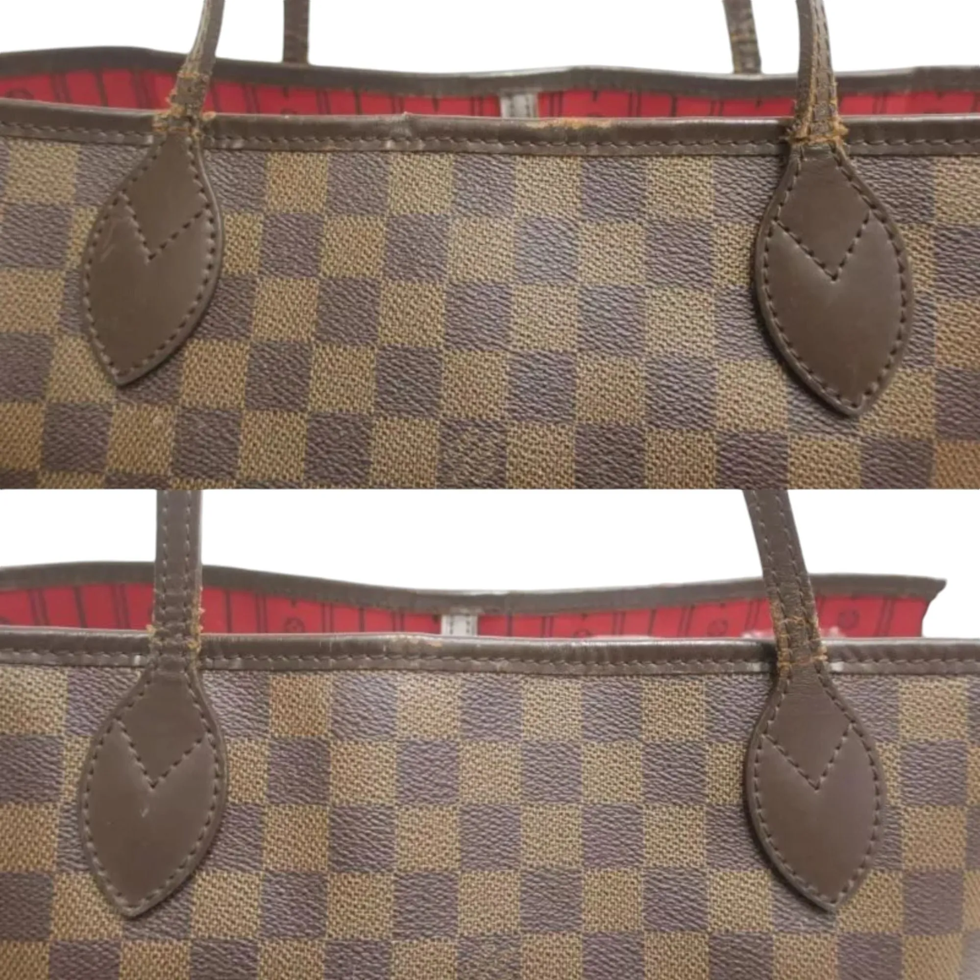 148484AP (S6) Louis Vuitton Tote Bag Neverfull MM Brown Damier Ebene