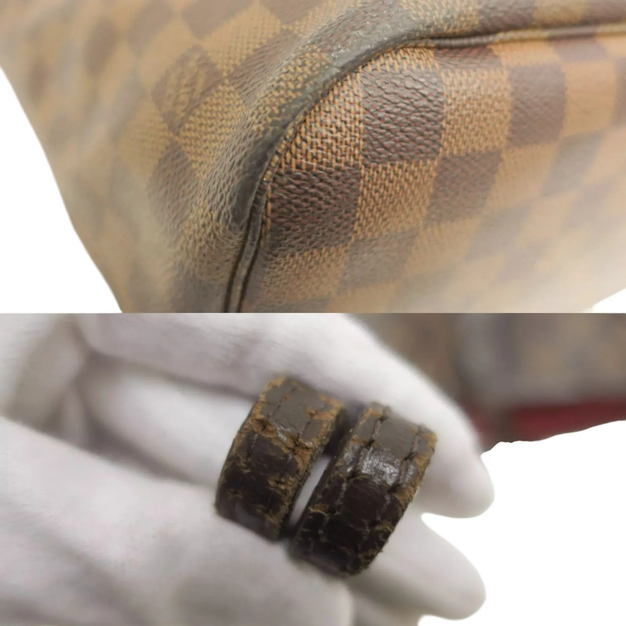 148484AP (S6) Louis Vuitton Tote Bag Neverfull MM Brown Damier Ebene