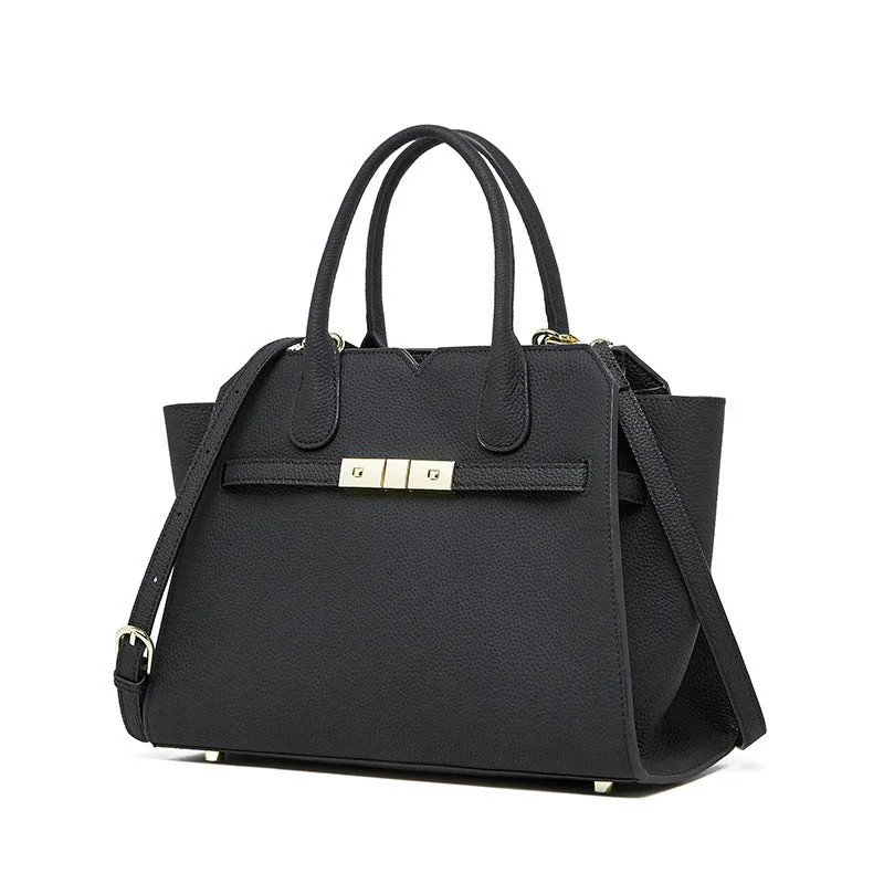 30CM Light Luxury Platinum Large Capacity Handbag 2850 golden Brown