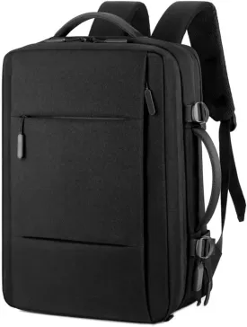 36-55L Travel Backpack for PS5 Pro/PS5/PS5 Slim/PS Portal, Large Capacity Carrying Case Expandable Laptop Backpack Waterproof Storage Bag With USB Connector for PS5 Slim/PS5 Accessories Black