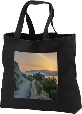 3dRose Danita Delimont - Sunrises - Italy, Isle of Capri, sunrise Over the Sorrento Peninsula - Tote Bags