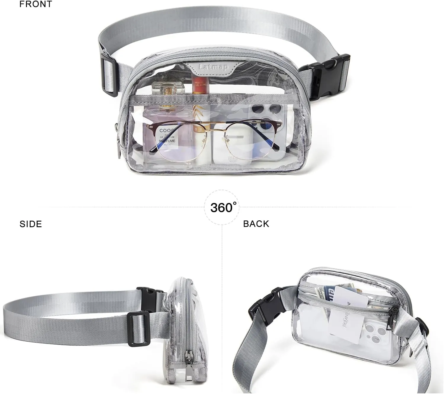 3L Fanny Packs Belt Bag for Women Small Everywhere Crossbody Bag Waist Bag Faux Leather Sling Chest Bag Purse