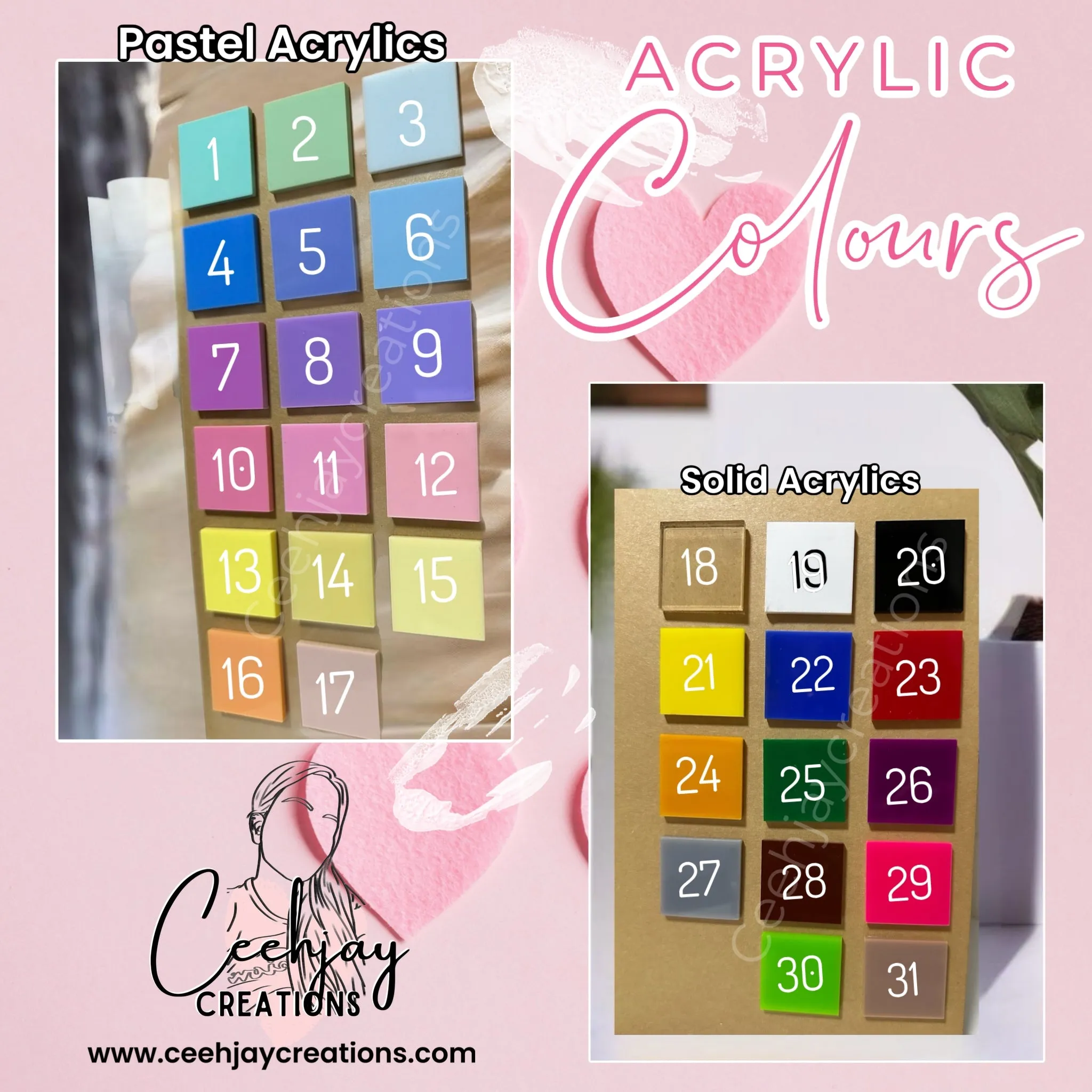 Acrylic Business Sign   Card Holder (Semi Arch & Rectangle Shape)