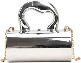 Acrylic Clutch Tote for Women - Silver Crossbody Shoulder Bag, Hobo Satchel, Y2k Style Purse 2025