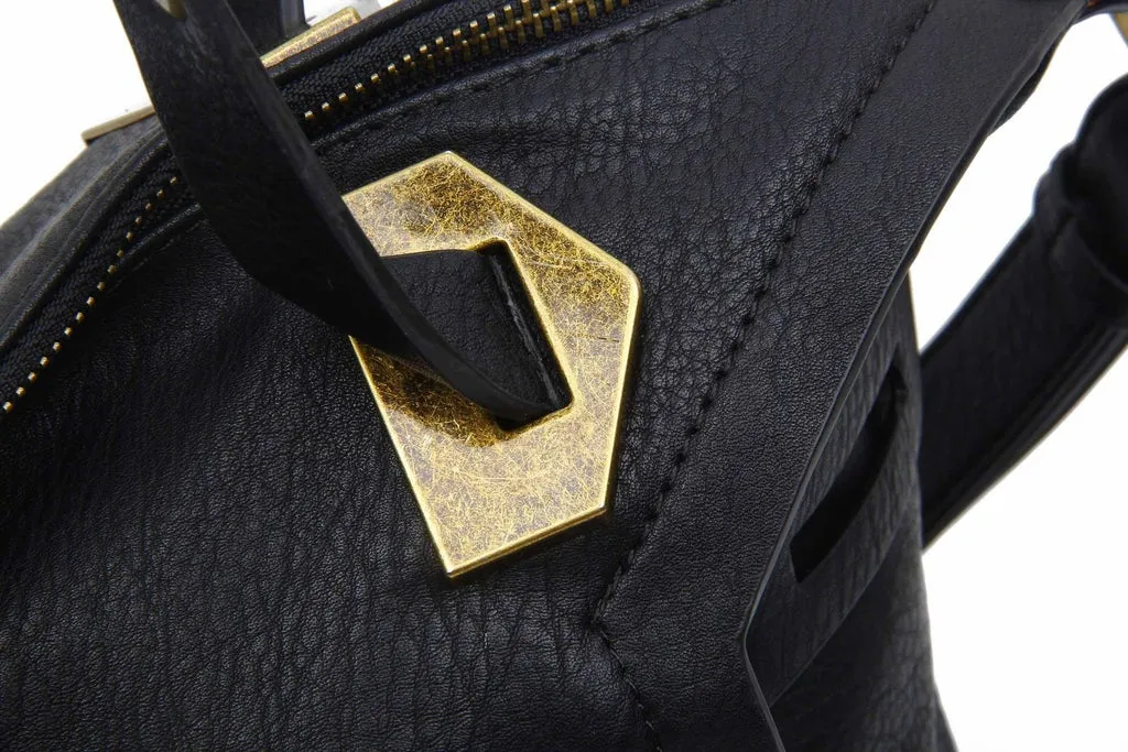 Ali Satchel Handbag - Black