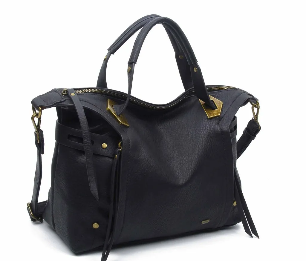 Ali Satchel Handbag - Black
