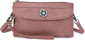 Angel Kiss Crossbody Bags Small Purses for Women Vegan Leather Cell Phone Wallet Purse with Wristlet Strap