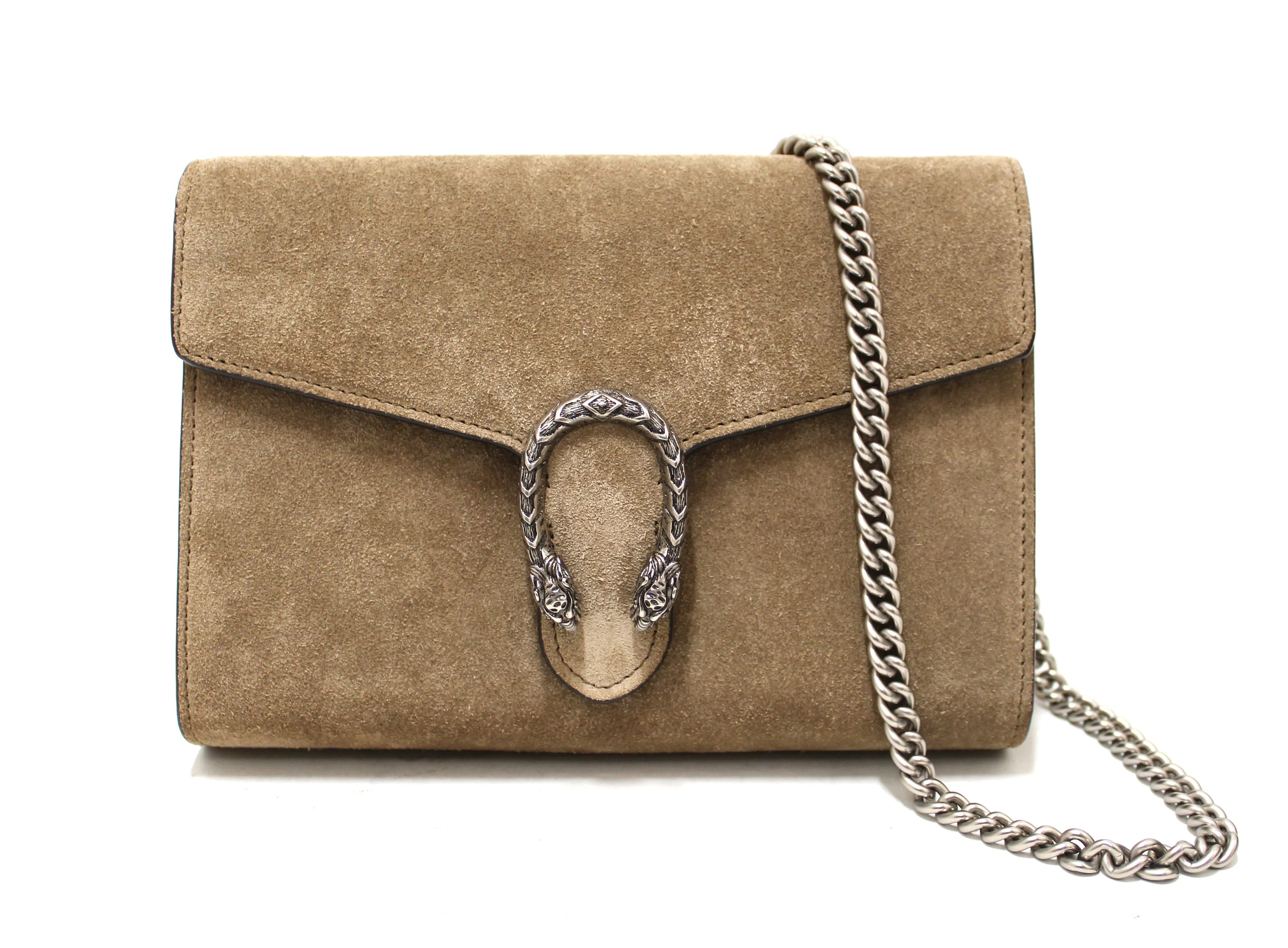 Authentic Gucci Dionysus Suede Mini Chain Crossbody Bag