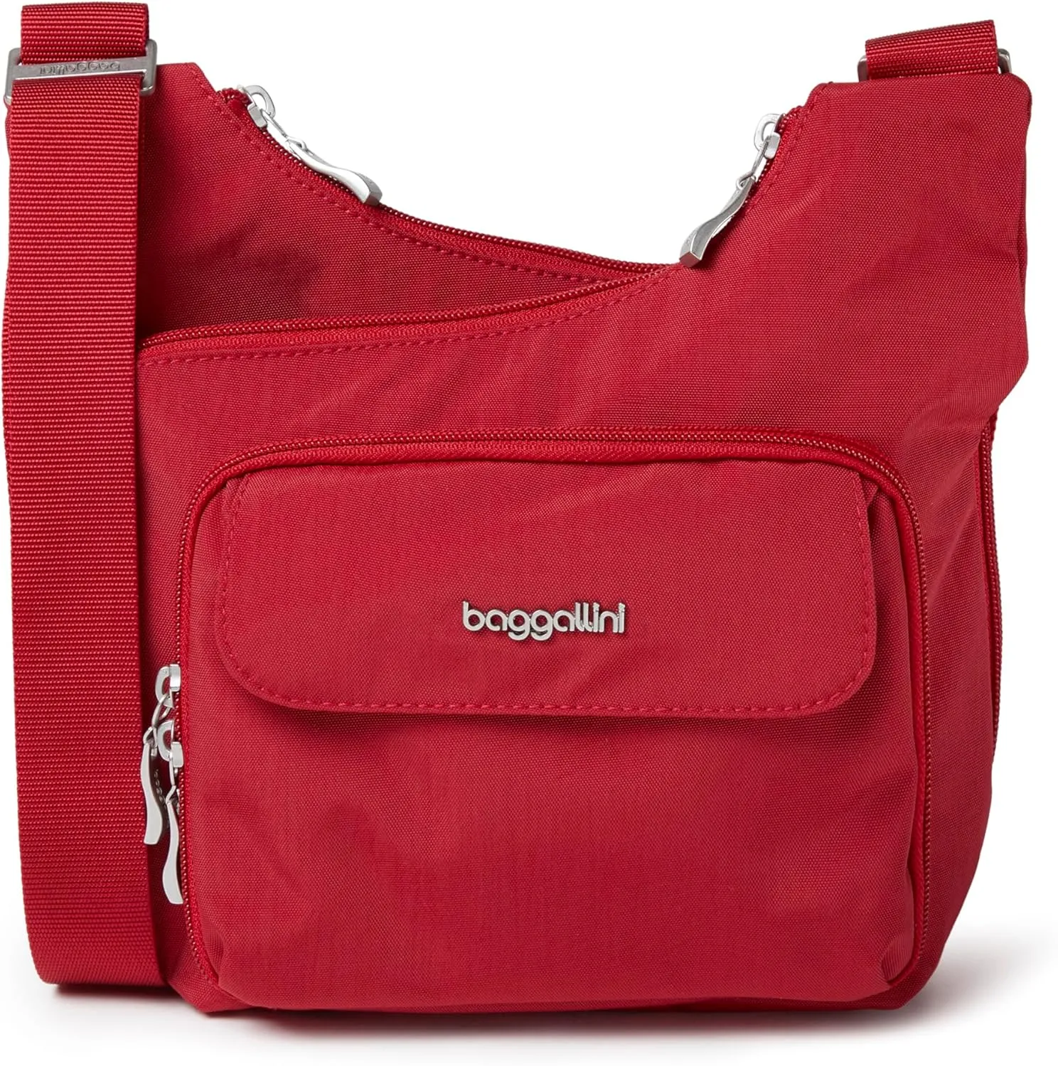 Baggallini Criss Cross 10x11 Crossbody Women Lightweight Water-Resistant Nylon Travel Bag W/RFID & Quick Access Pockets