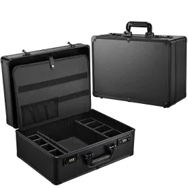 Barber Accessories Case - Profesional Barbers Briefcase, Tool Case for Clippers, Scissors, Trimmer & Supplies - Black, Code Lock Suitcase