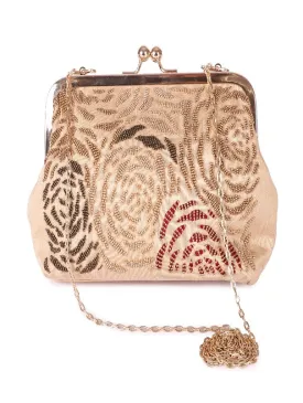 Beady Roses Batua Clutch Bag