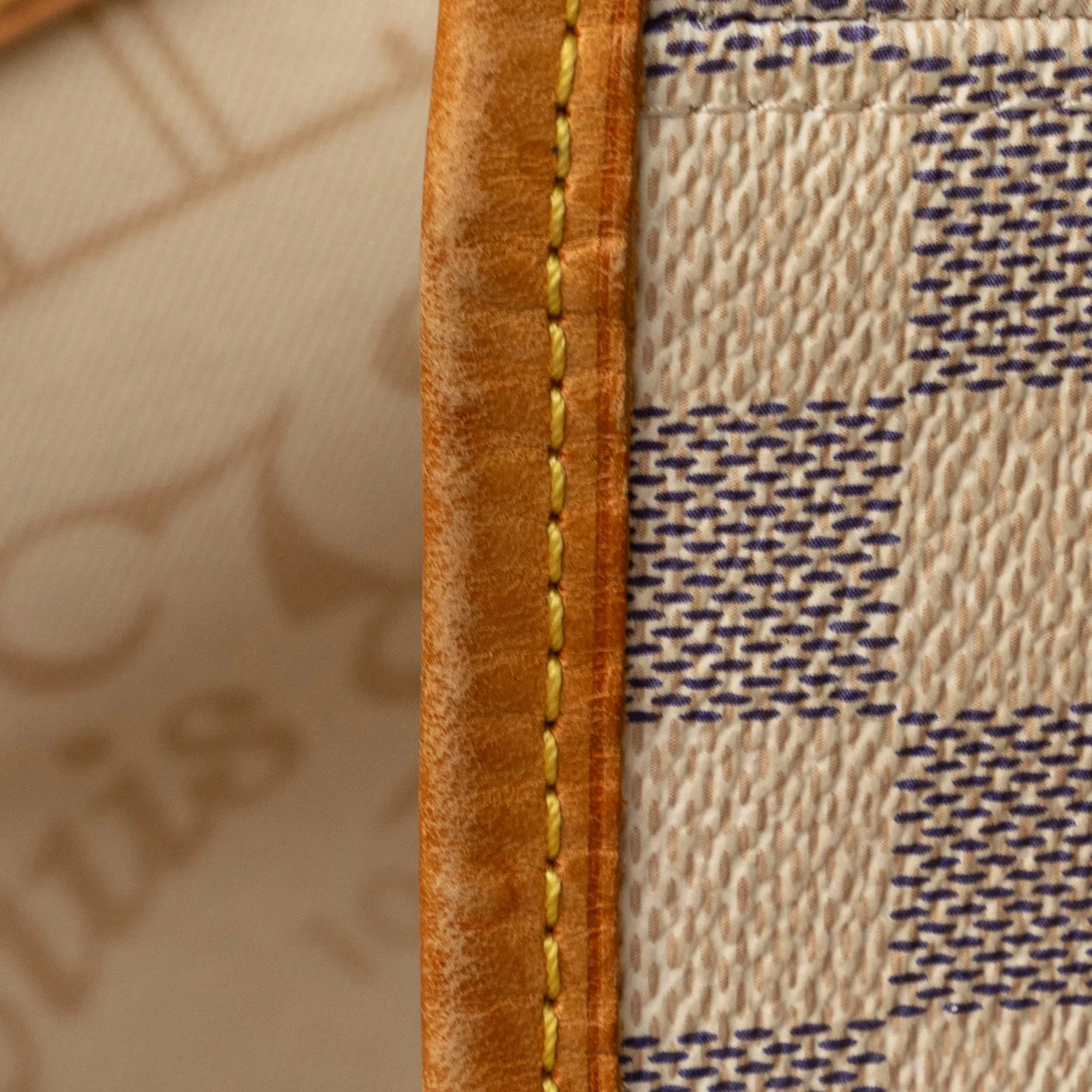 Beige Louis Vuitton Damier Azur Neverfull MM Tote Bag