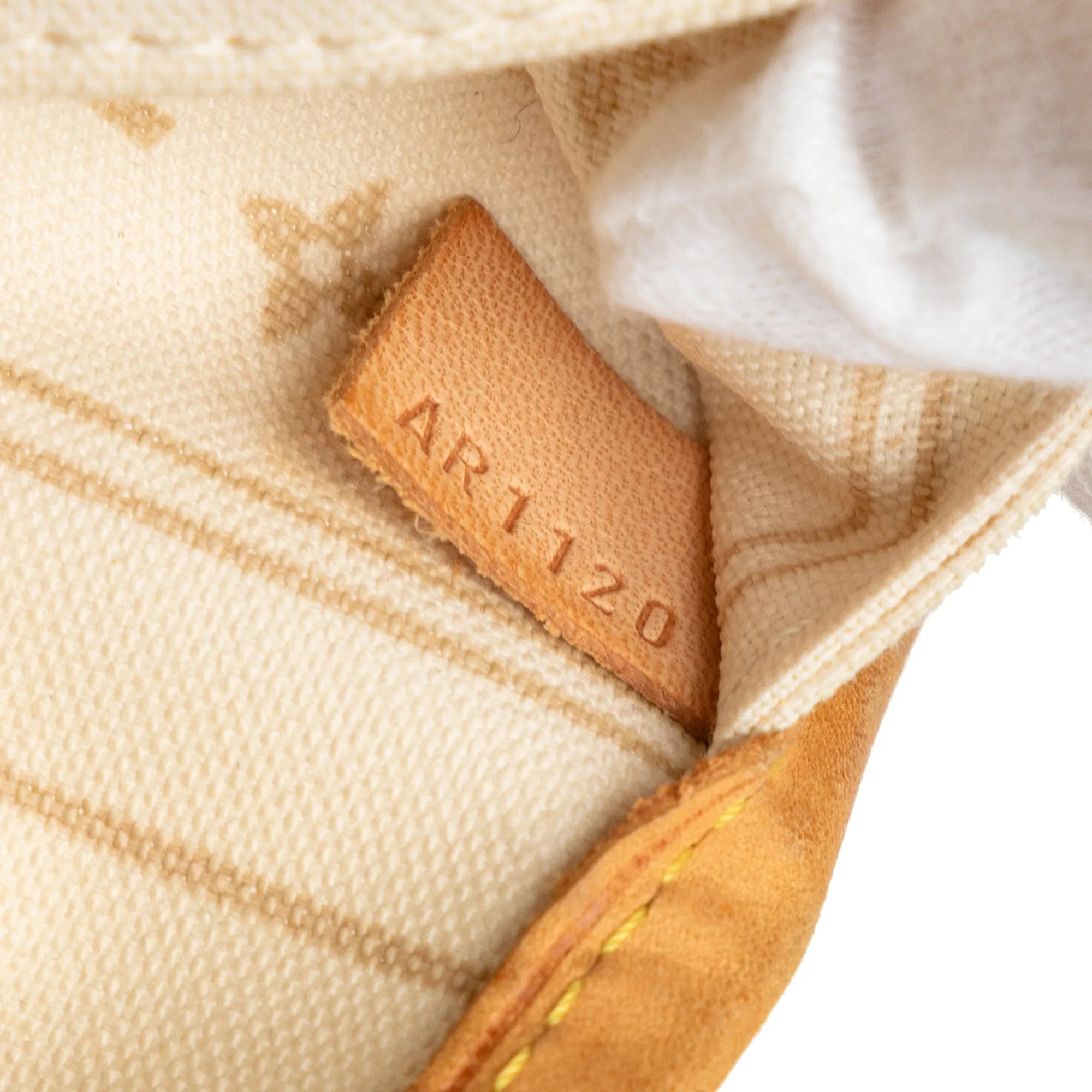 Beige Louis Vuitton Damier Azur Neverfull MM Tote Bag