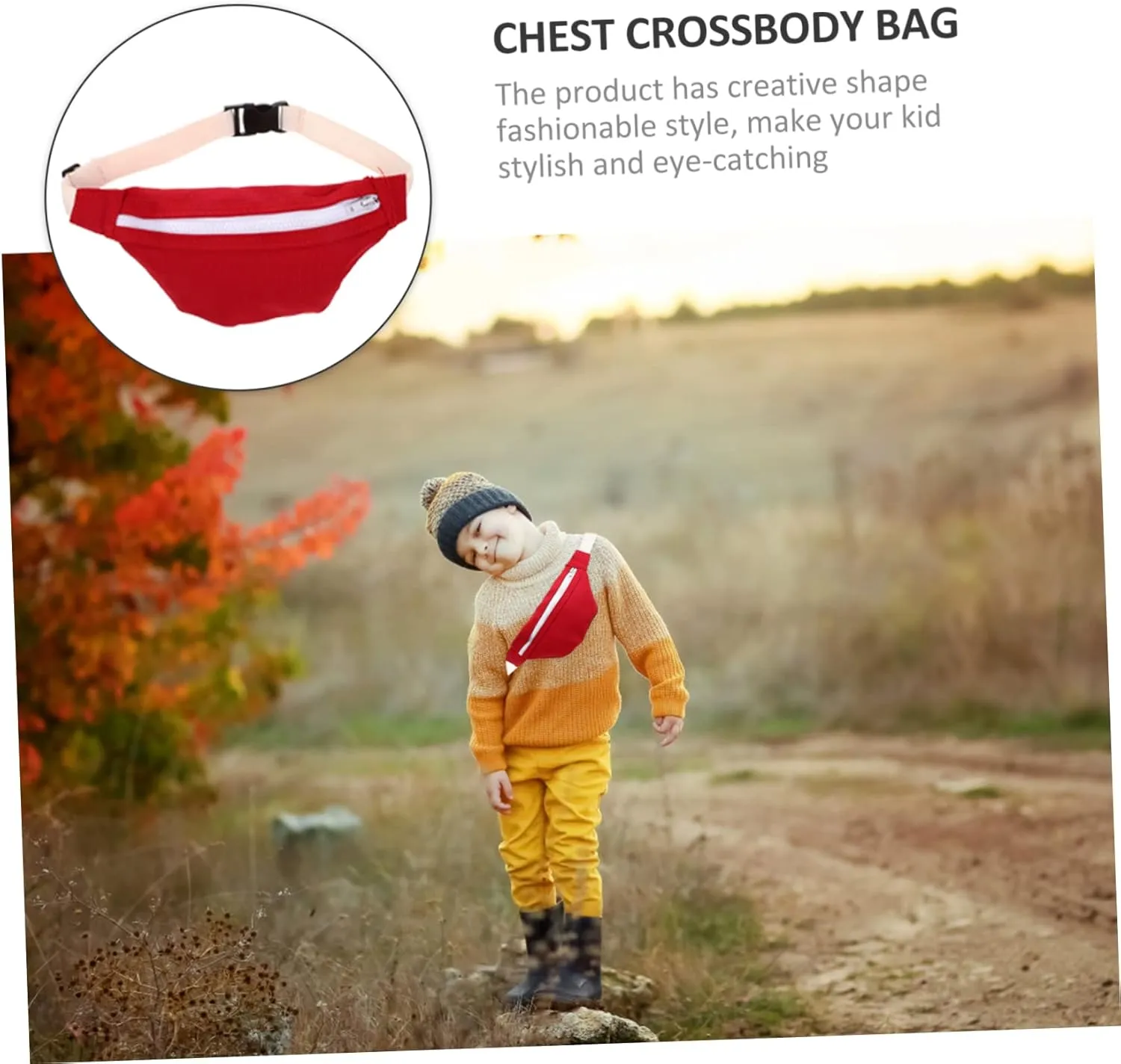 BESPORTBLE Stylish Waist Bag Lightweight Single Shoulder Chest Pack for Boys for Organizing Coins Keys and More present for Birthdays and Holidays