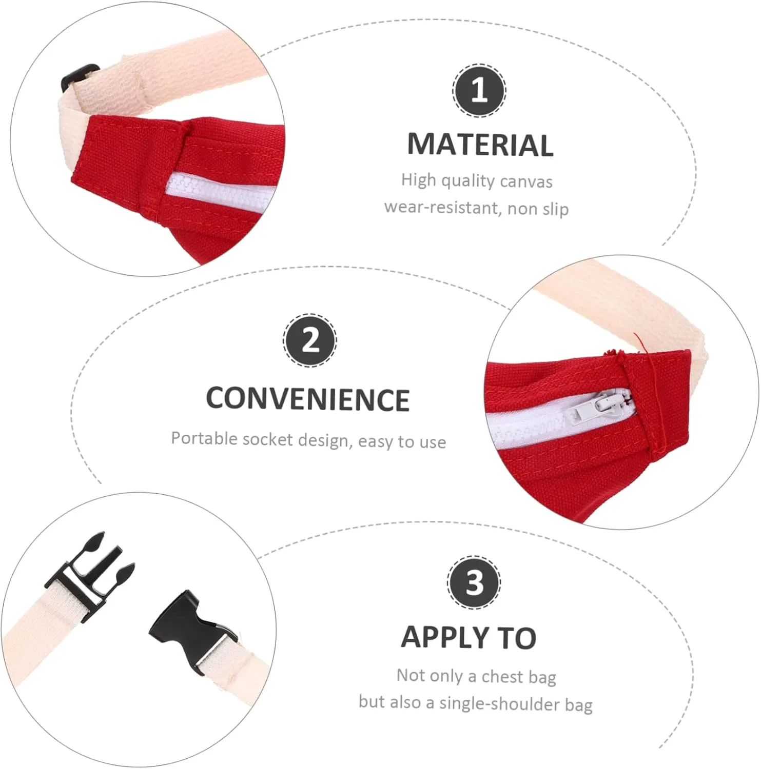 BESPORTBLE Stylish Waist Bag Lightweight Single Shoulder Chest Pack for Boys for Organizing Coins Keys and More present for Birthdays and Holidays