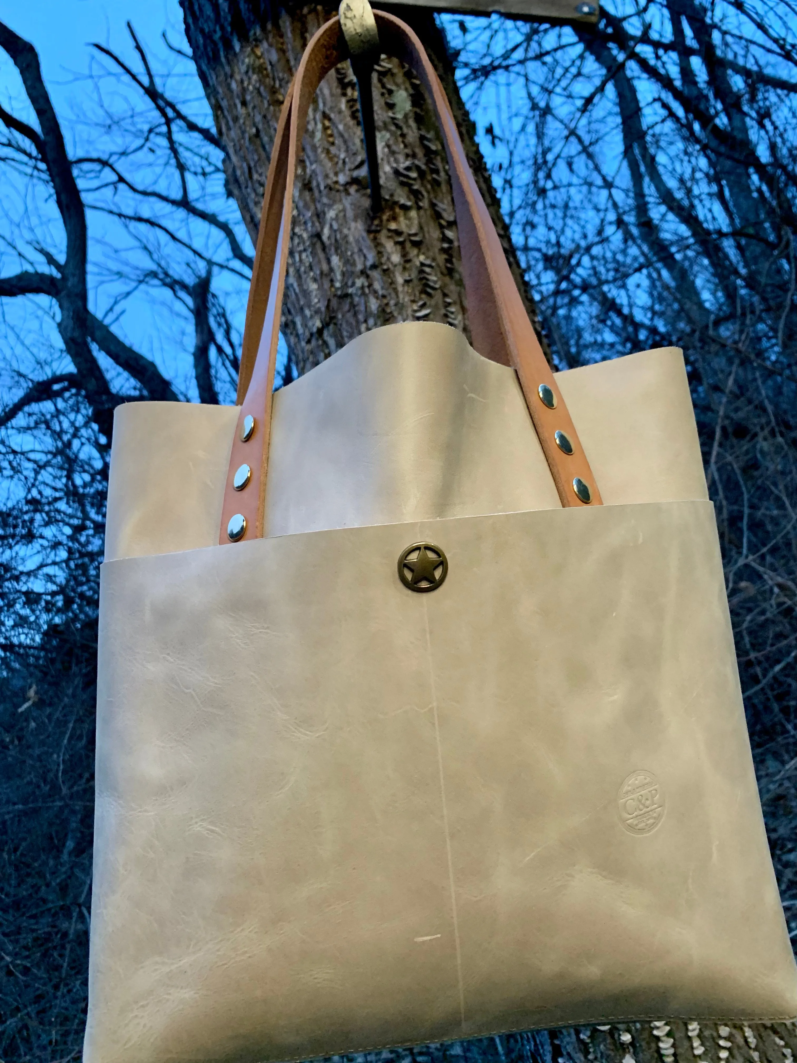 Big Mama Tote in Blonde Leather
