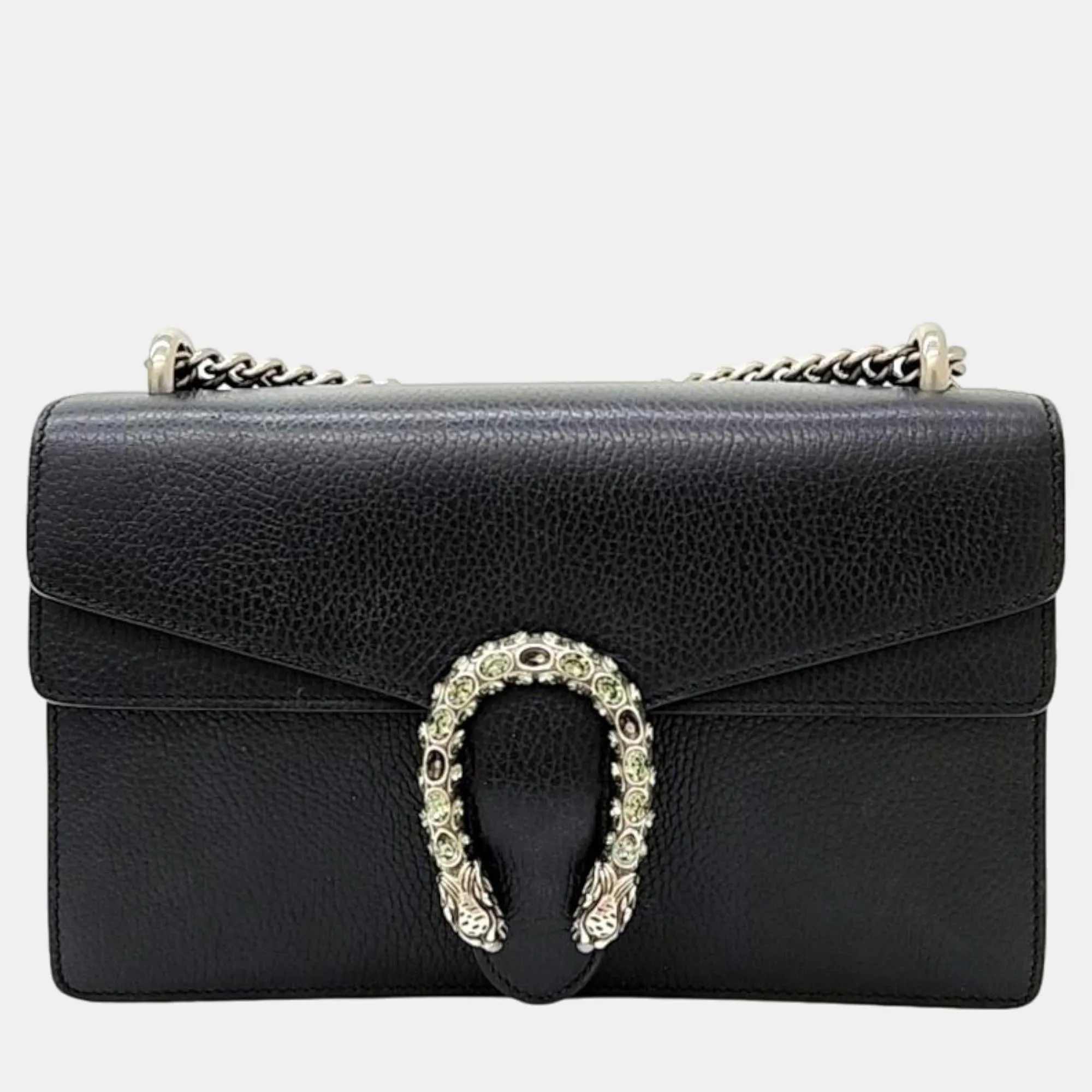 Black Leather Dionysus Shoulder Bag