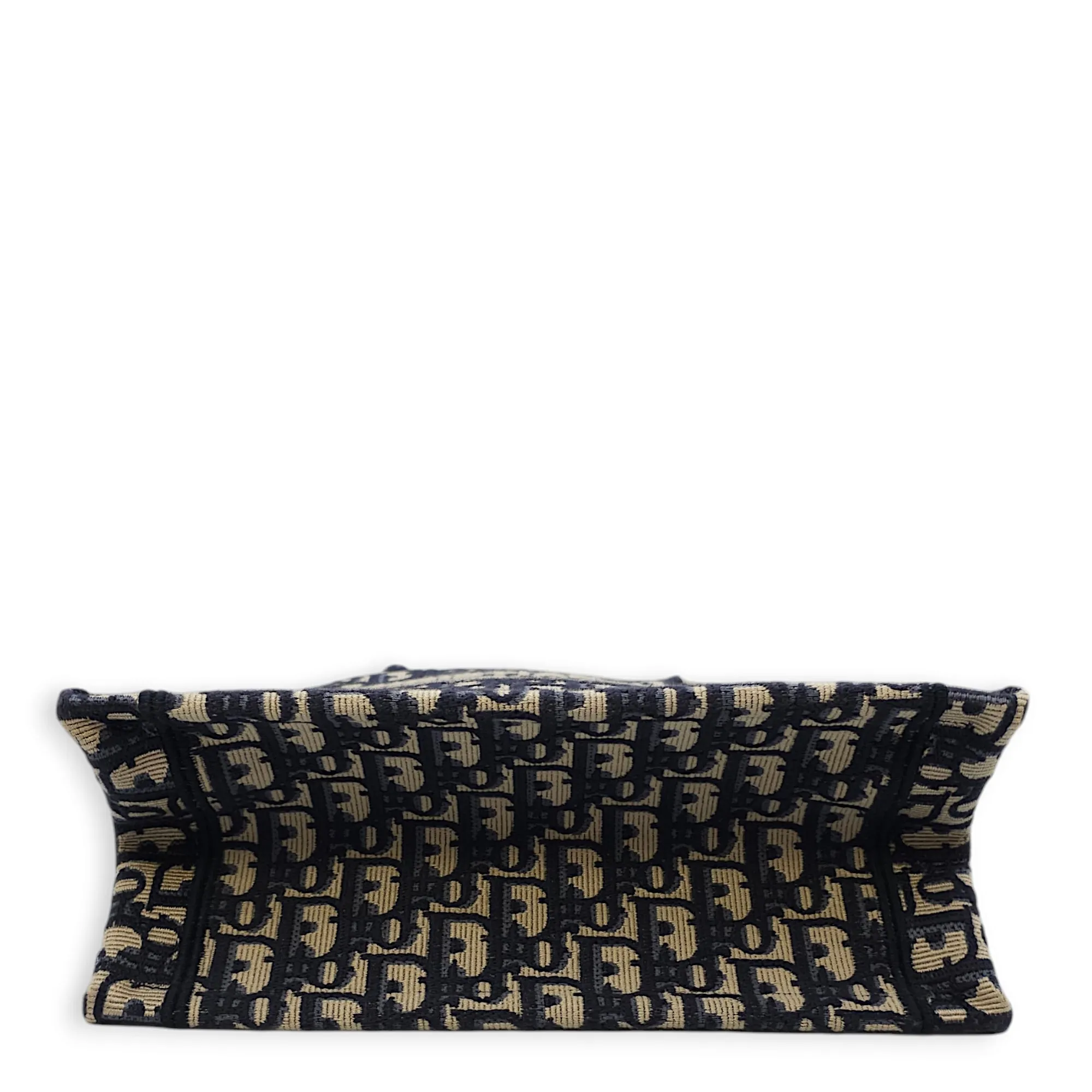 Book Tote Small Blue oblique Top Handle Bag in Jacquard