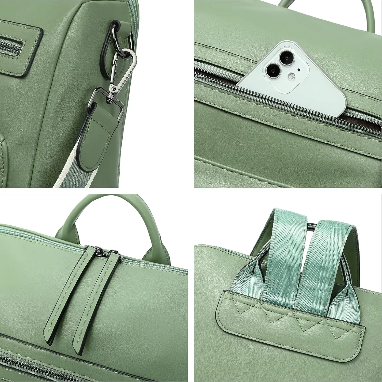 BROMEN Backpack Purse for Women Fashion Leather Designer Travel Large Ladies Shoulder Bags