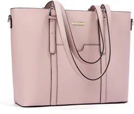 BROMEN Women Briefcase 15.6 inch Laptop Tote Bag Vintage Leather Handbags Shoulder Work Purses