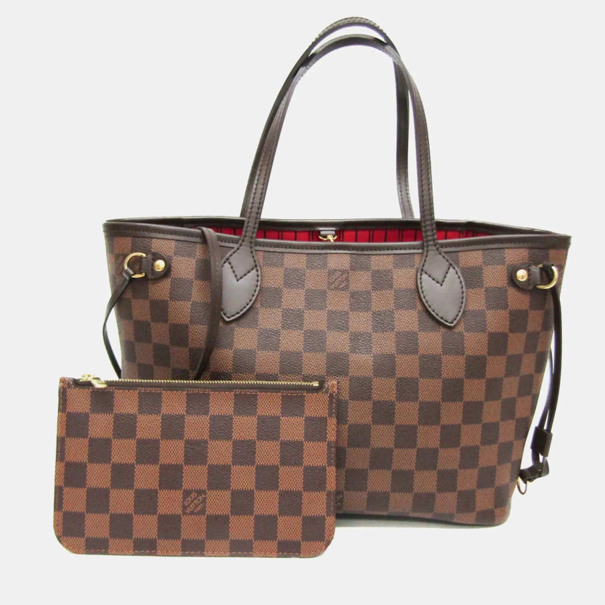 Brown Damier Ebene Canvas Neverfull PM Tote Bag