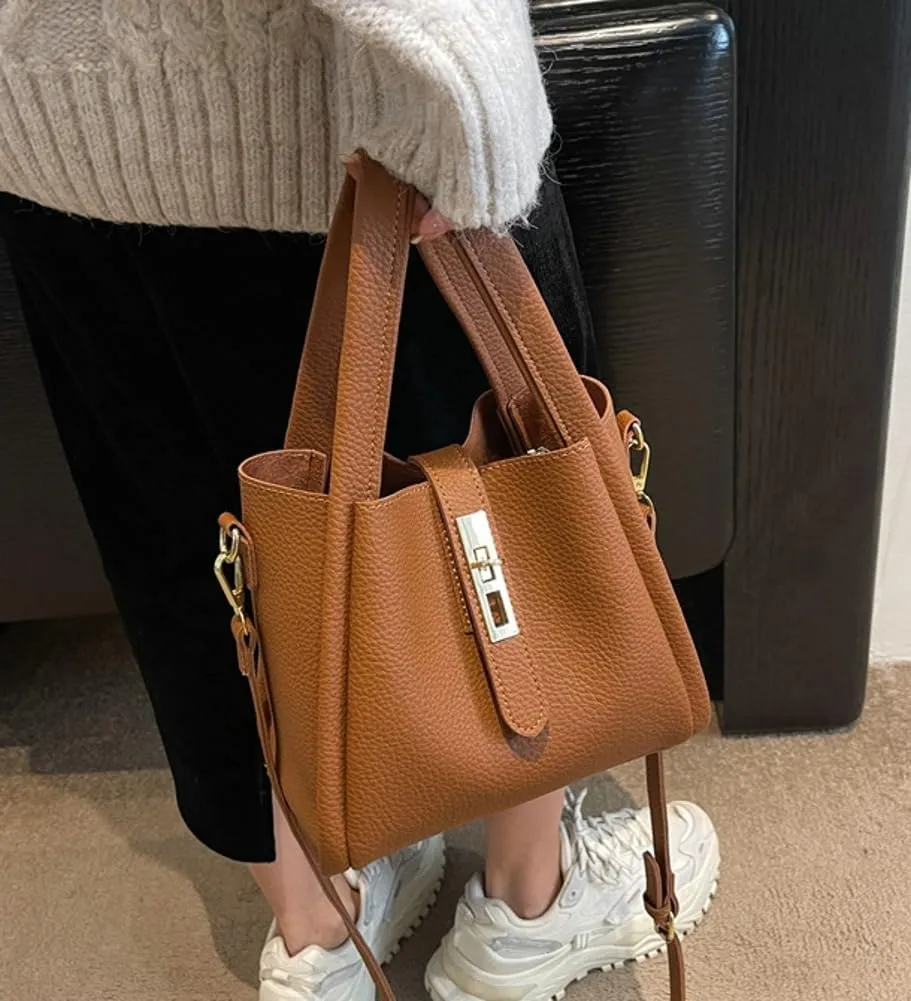 Bucket Bag for Women Soft Leather Bucket Hobo Purse Trendy Crossbody Shoulder Bag Top Handle Handbag Slouchy Tote Satchel