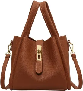 Bucket Bag for Women Soft Leather Bucket Hobo Purse Trendy Crossbody Shoulder Bag Top Handle Handbag Slouchy Tote Satchel