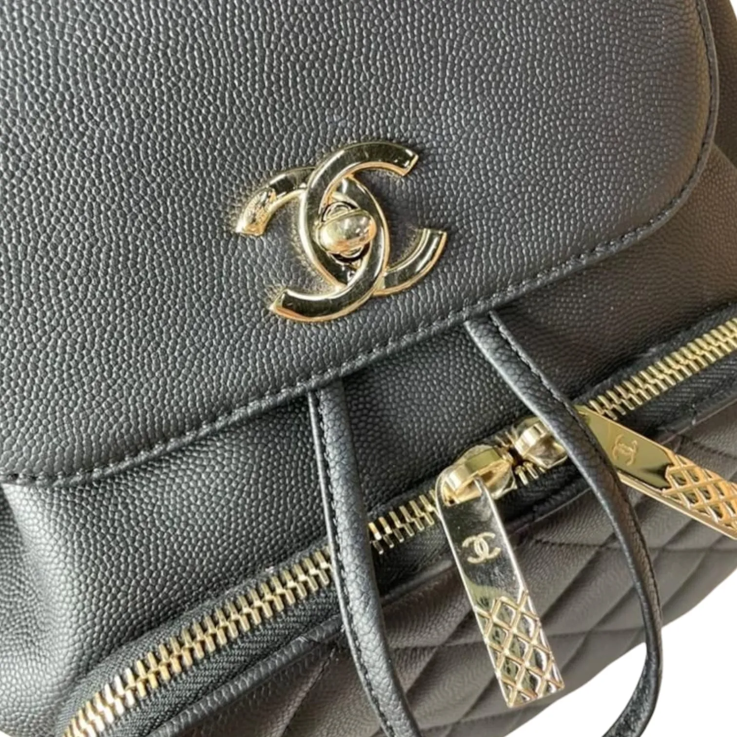 Business Affinity Backpack Caviar Black GHW