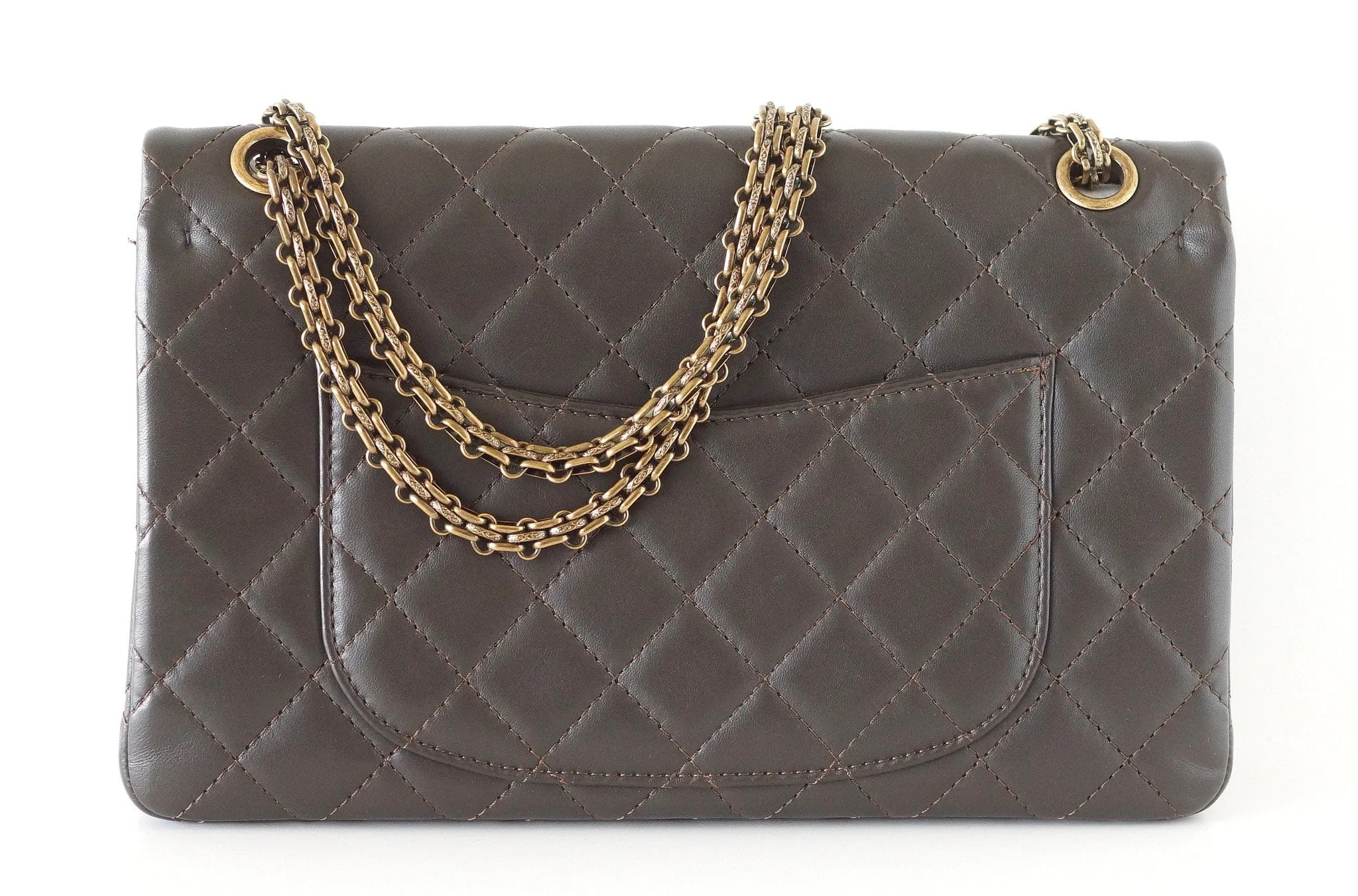 Chanel Bag 2.55 Medium Classic Double Flap Dark Olive Khaki New
