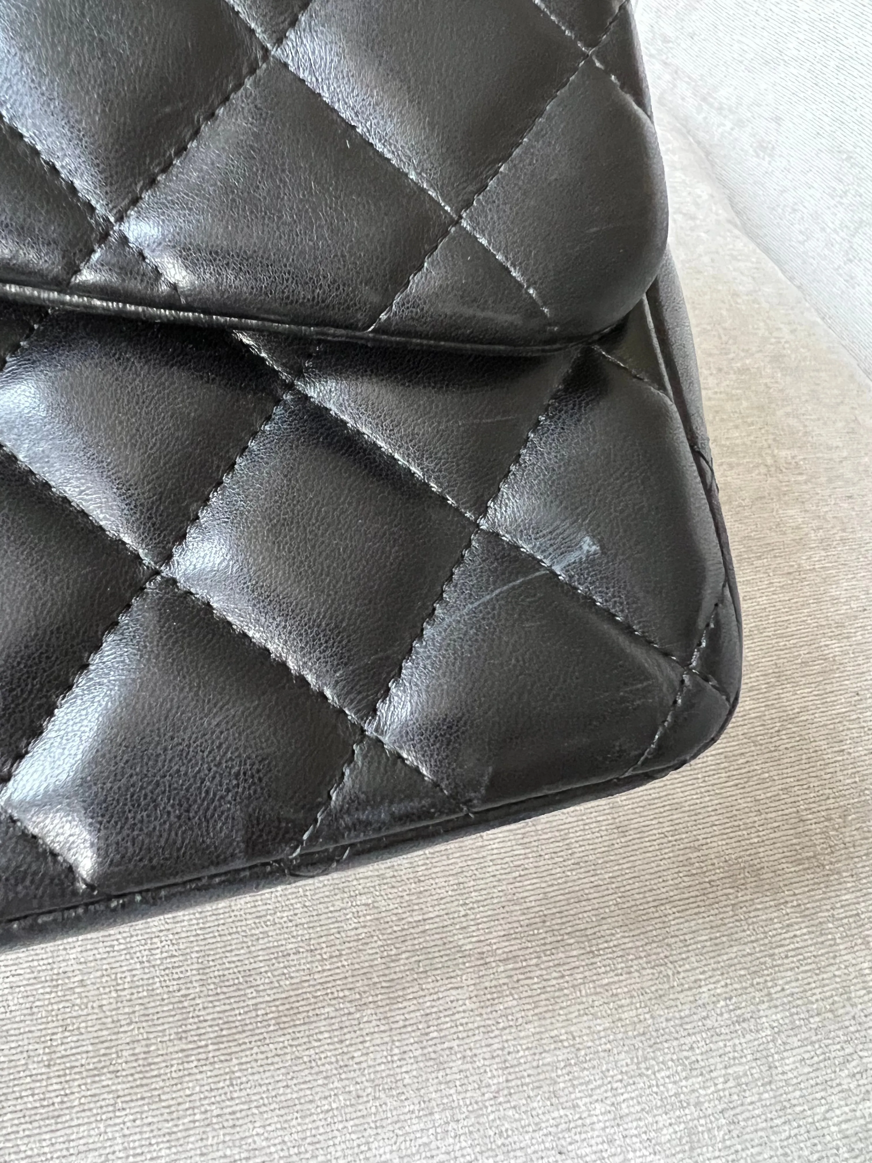 Chanel Jumbo Double Flap in Black Lambskin
