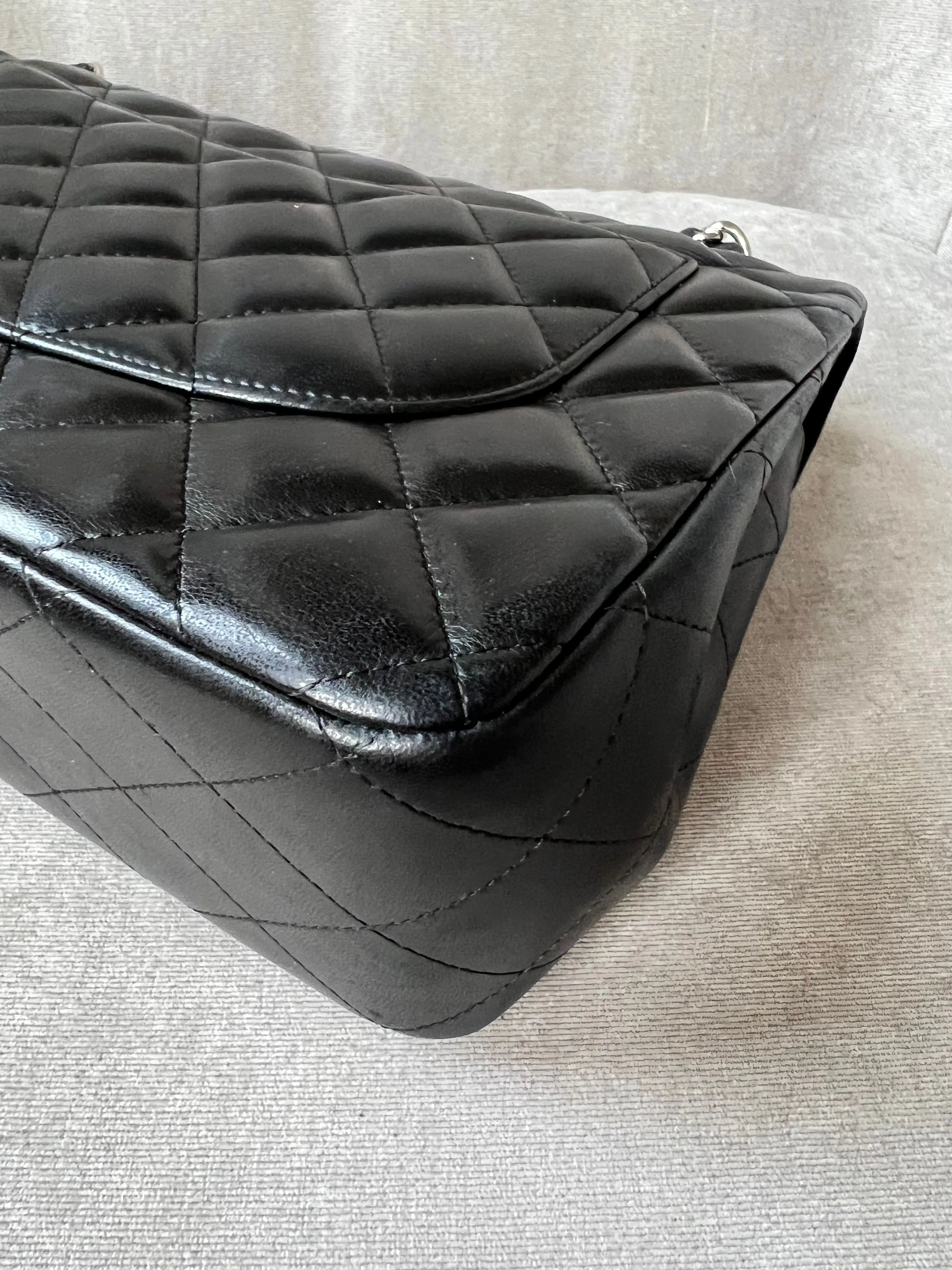 Chanel Jumbo Double Flap in Black Lambskin