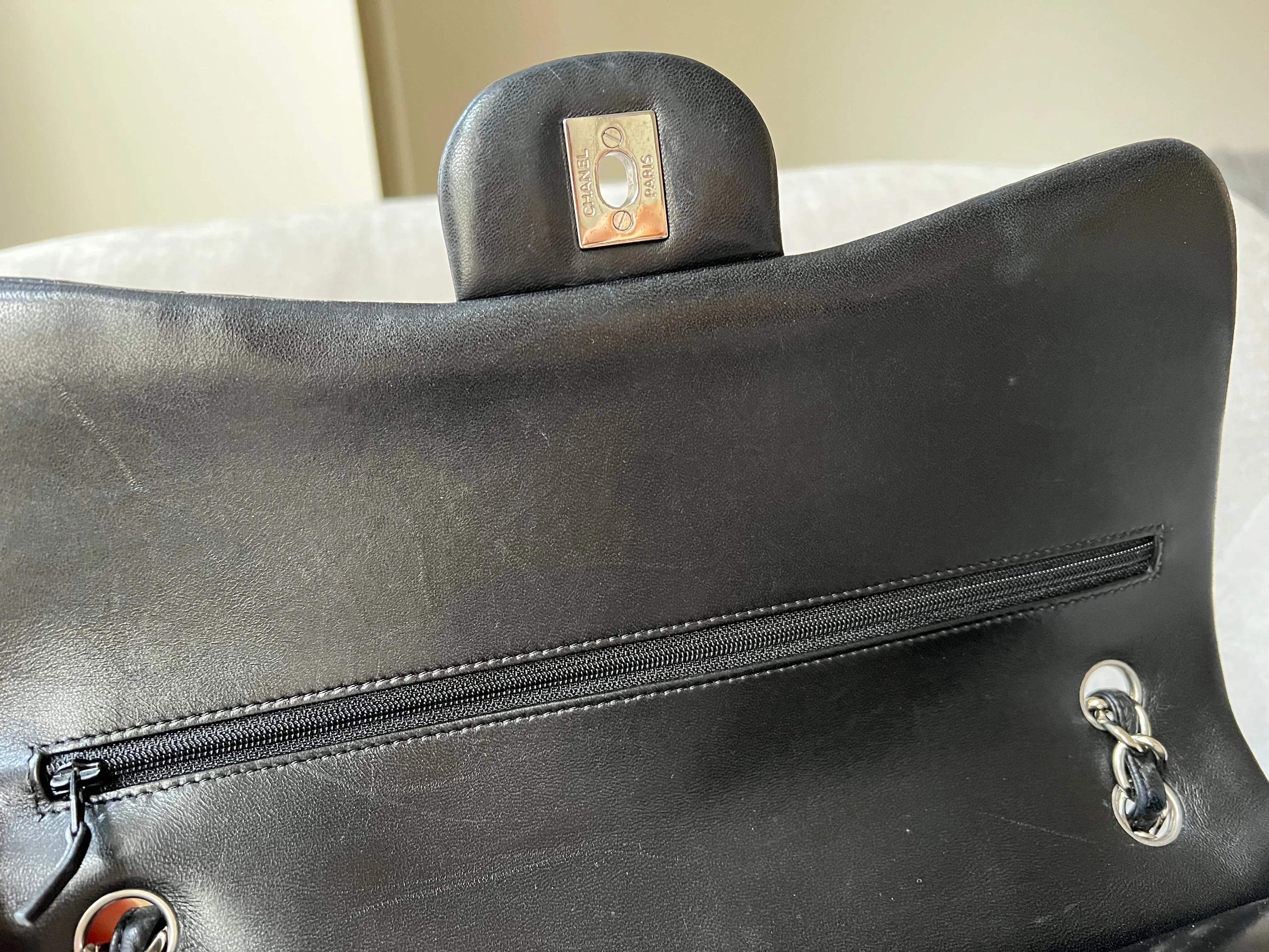 Chanel Jumbo Double Flap in Black Lambskin