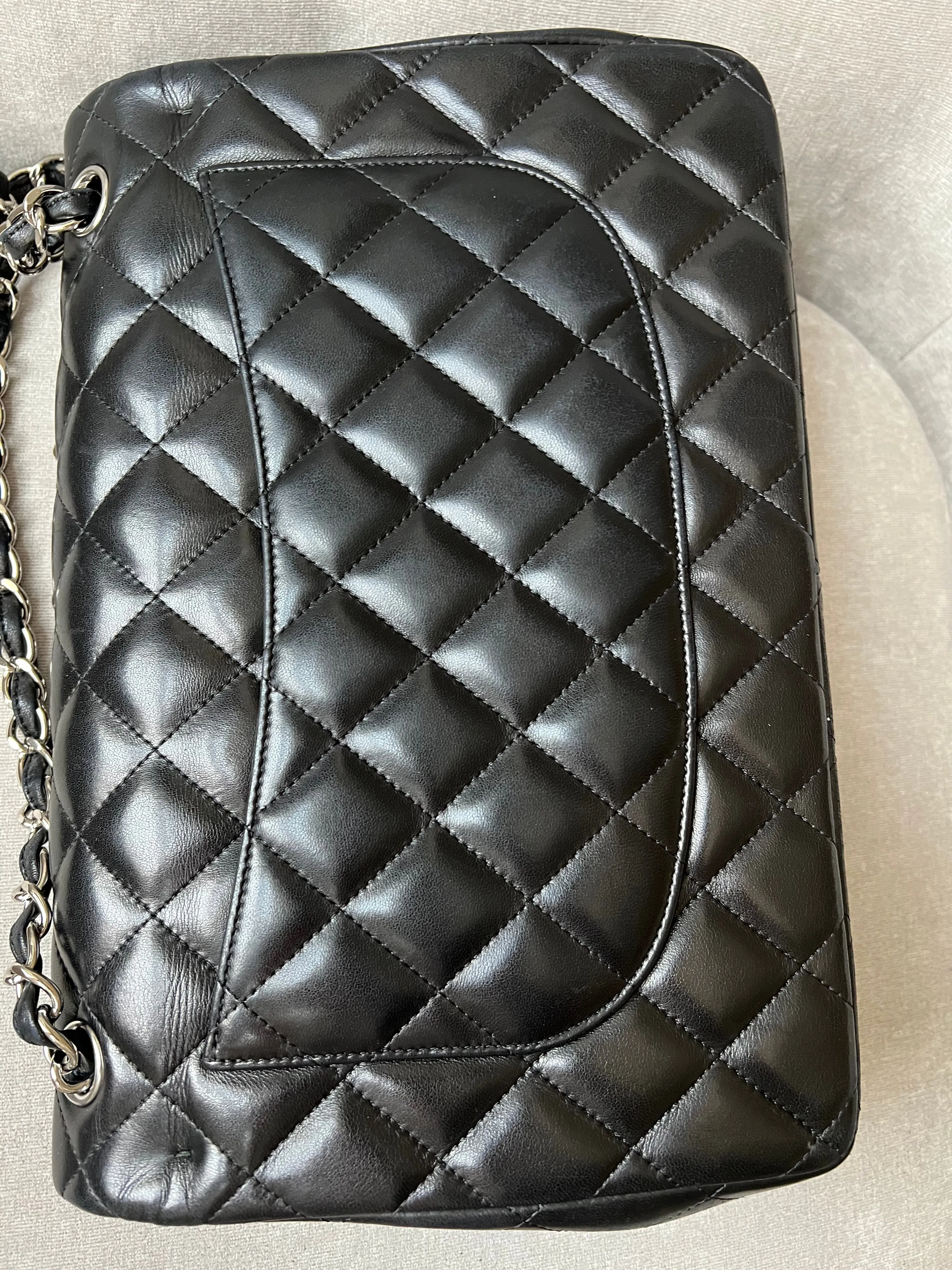 Chanel Jumbo Double Flap in Black Lambskin