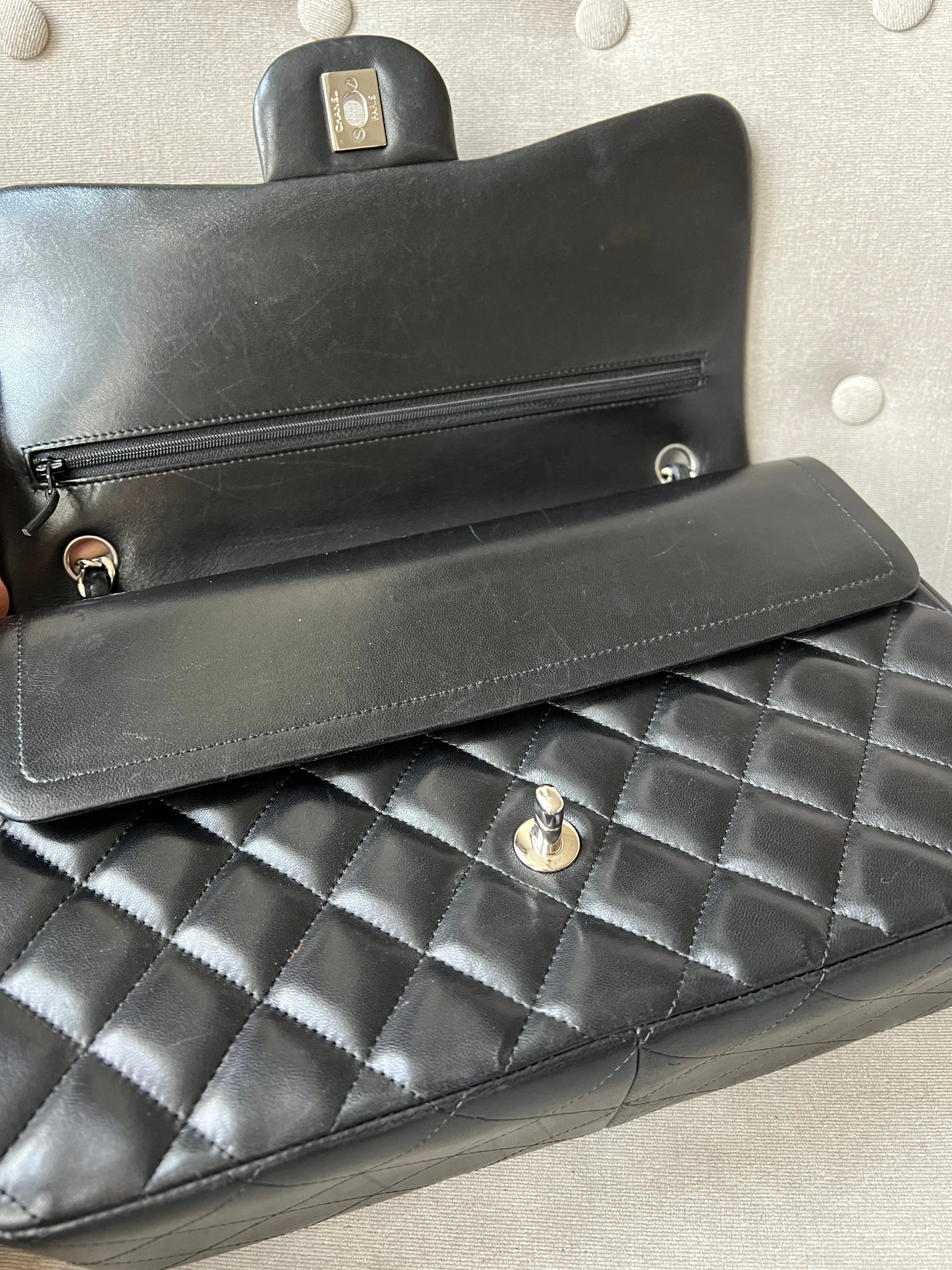 Chanel Jumbo Double Flap in Black Lambskin
