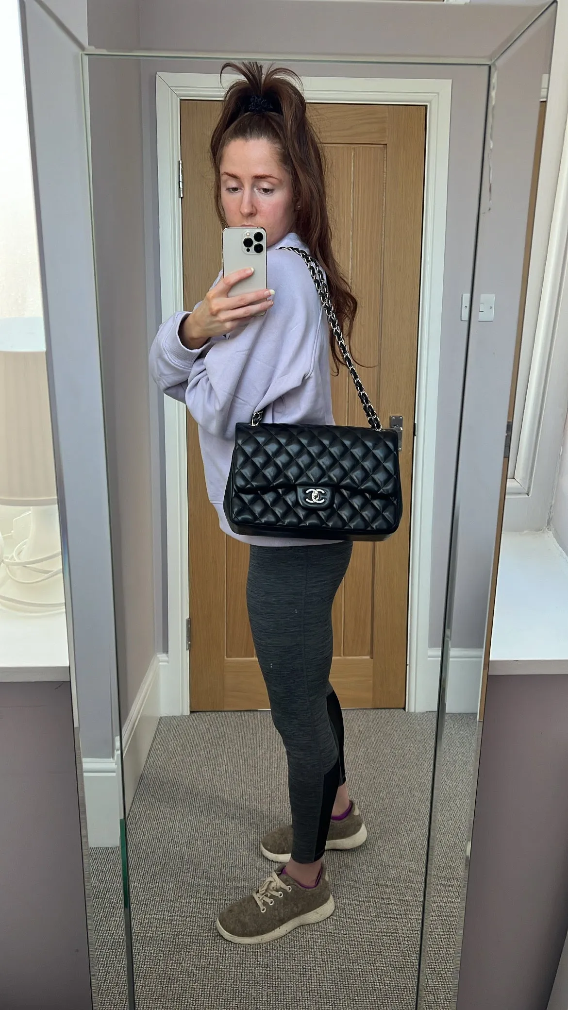 Chanel Jumbo Double Flap in Black Lambskin