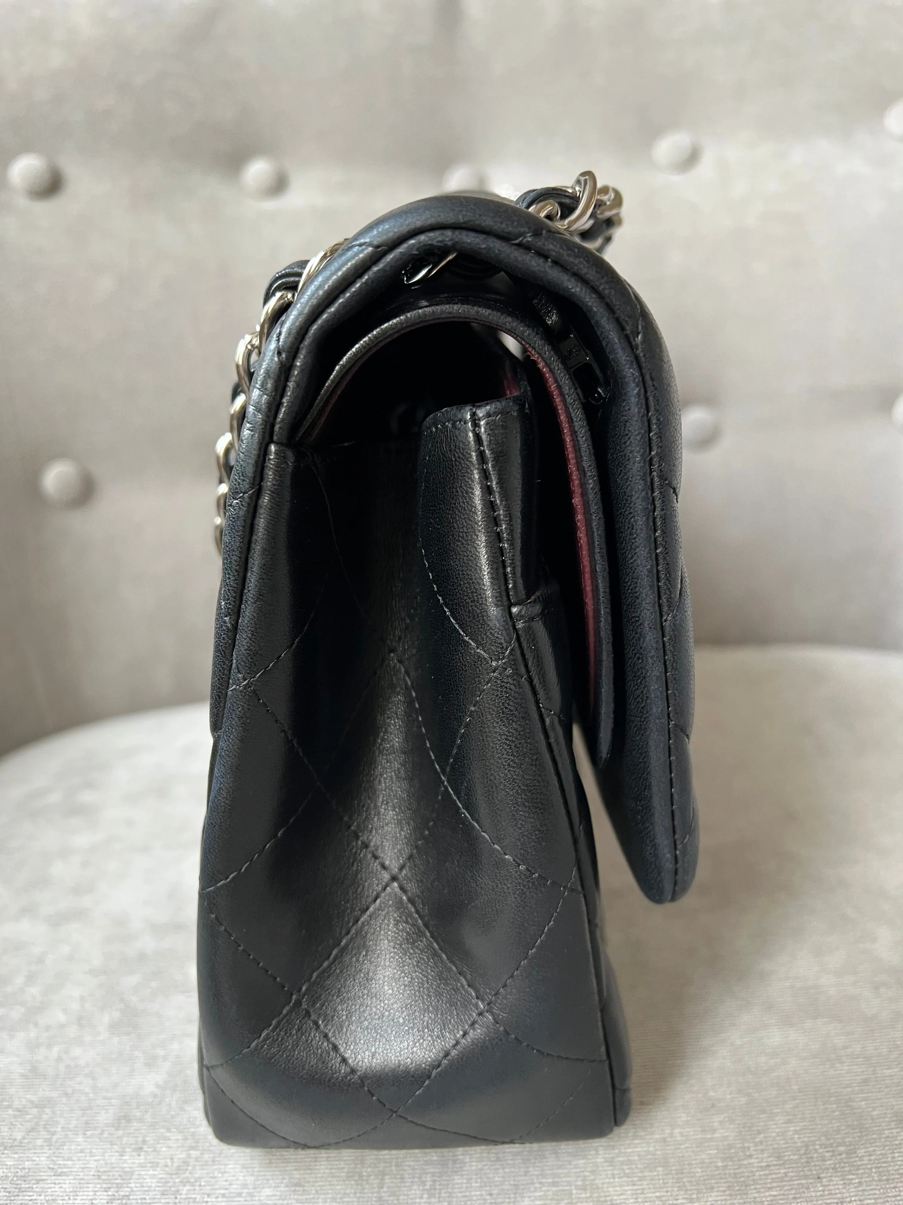 Chanel Jumbo Double Flap in Black Lambskin
