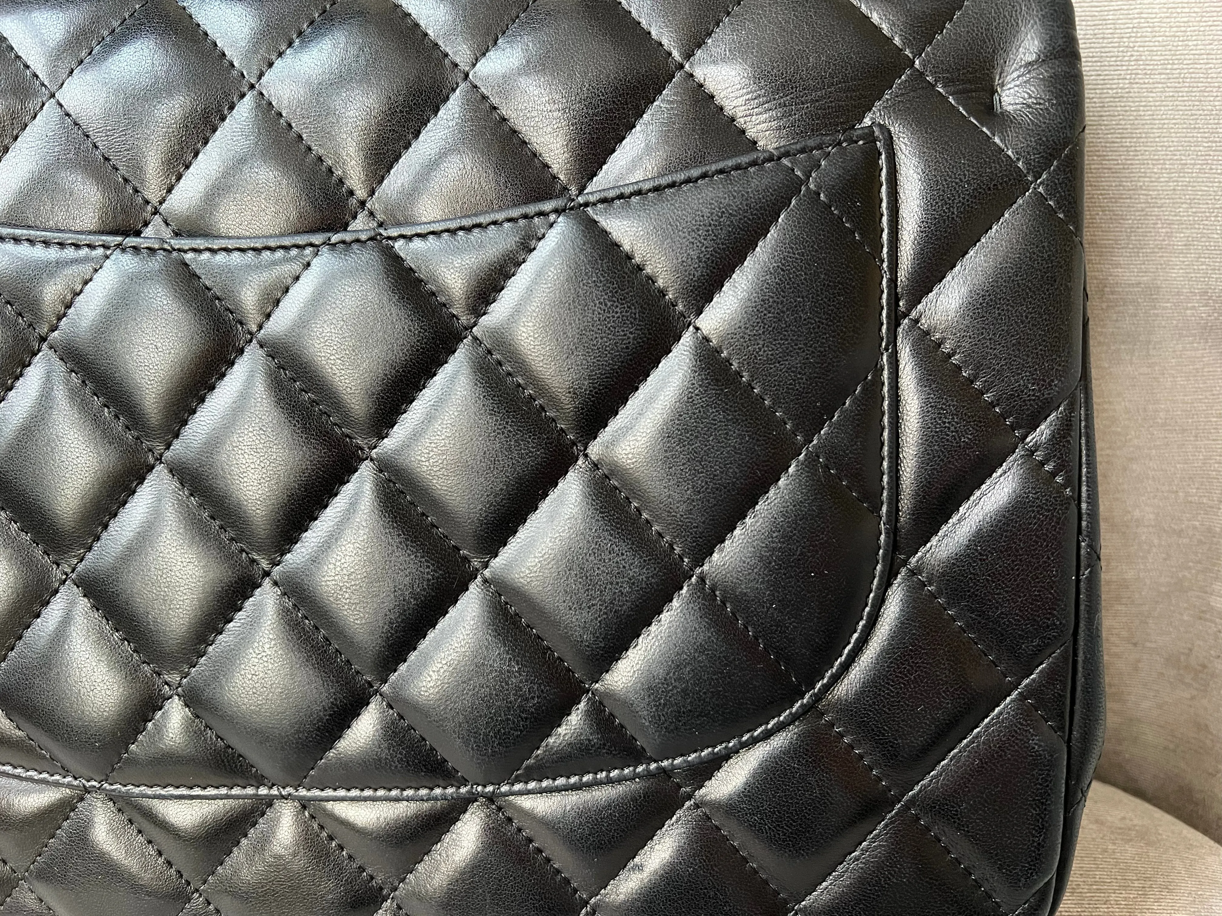 Chanel Jumbo Double Flap in Black Lambskin