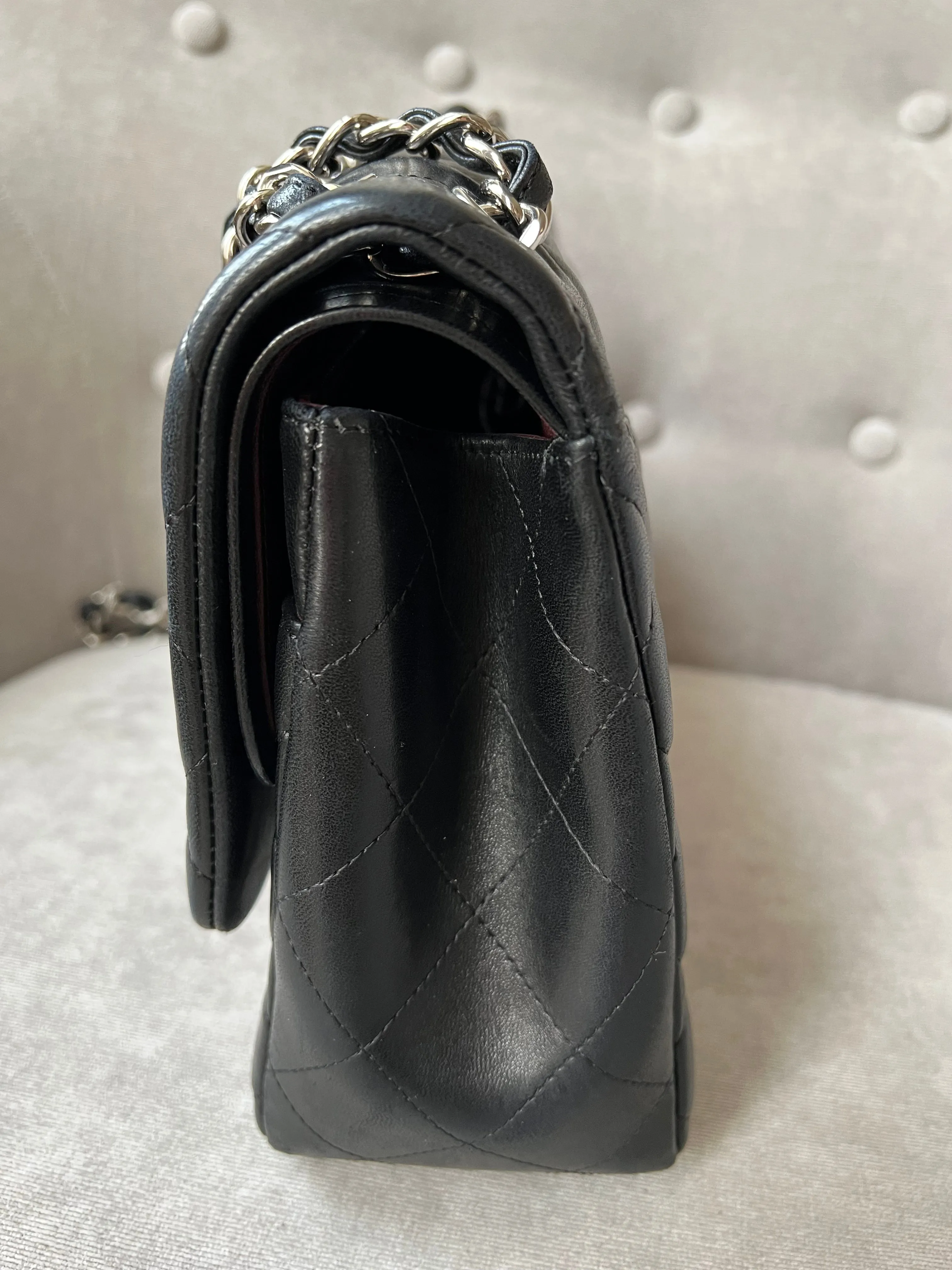 Chanel Jumbo Double Flap in Black Lambskin