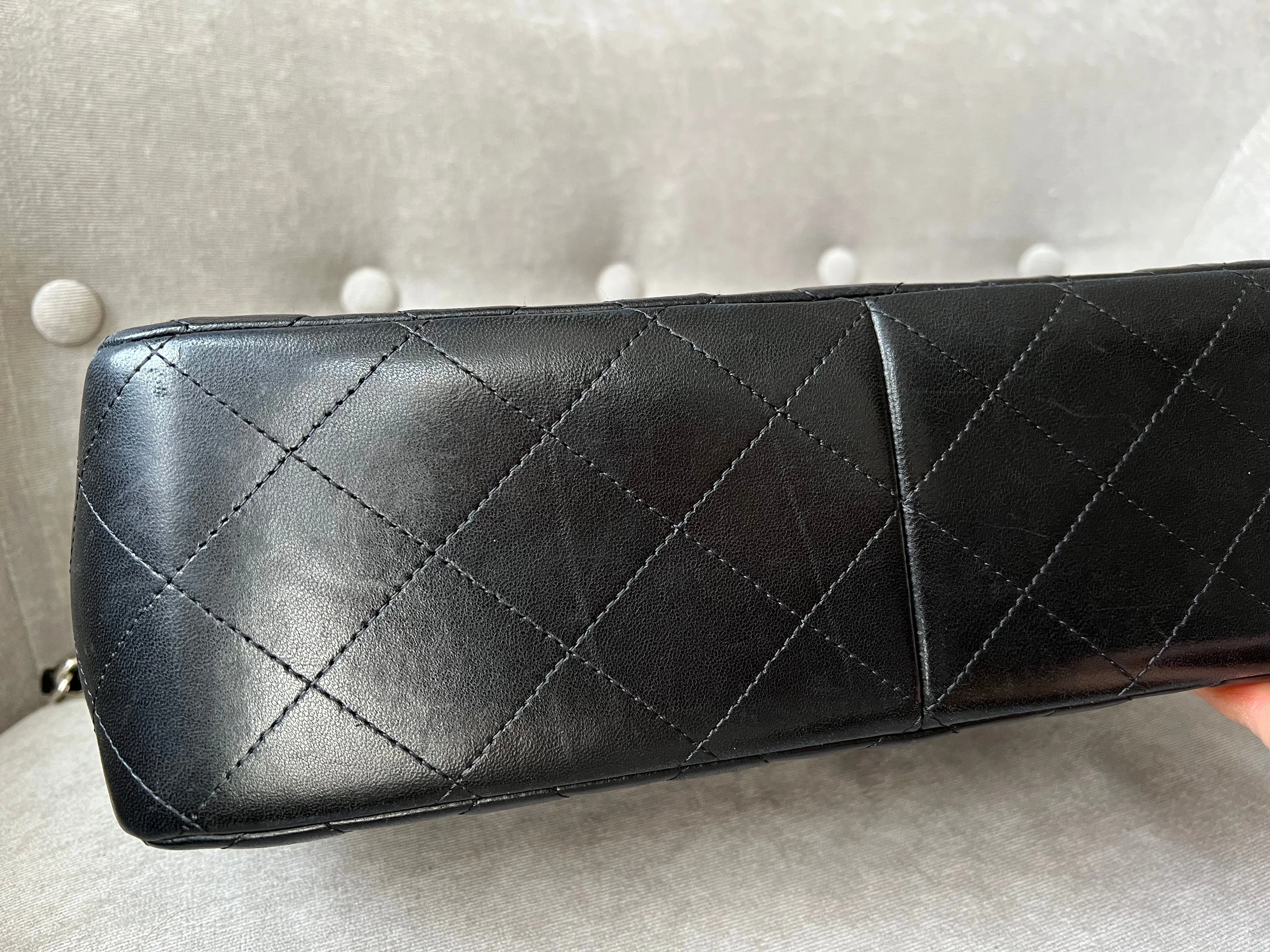 Chanel Jumbo Double Flap in Black Lambskin