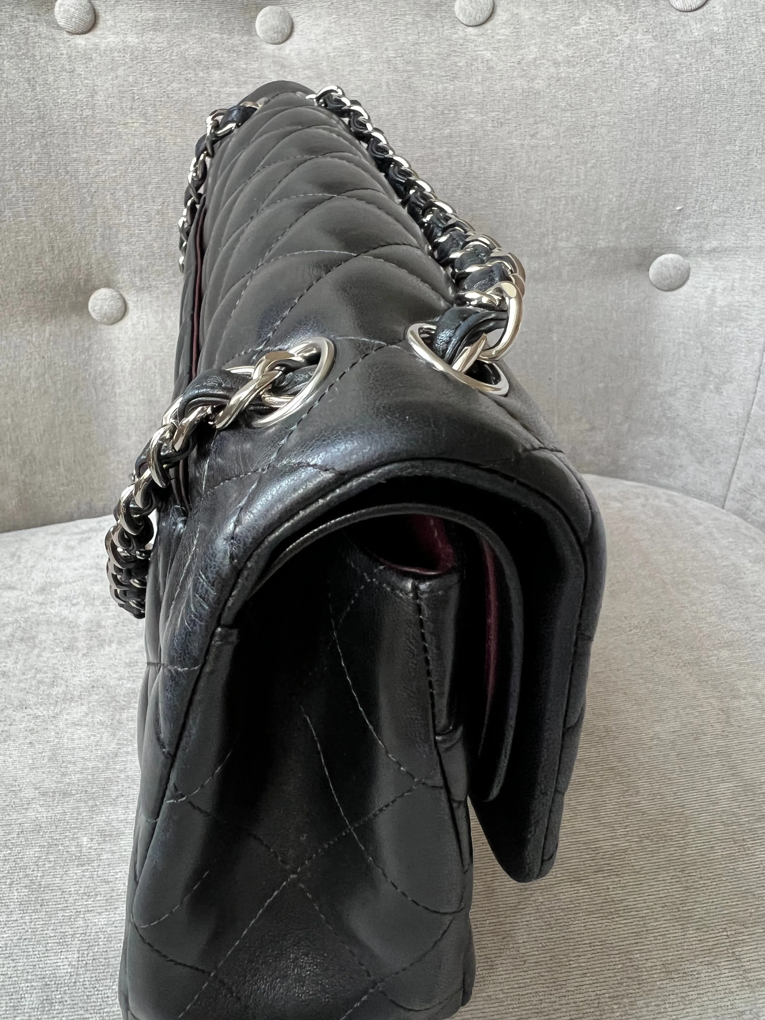 Chanel Jumbo Double Flap in Black Lambskin