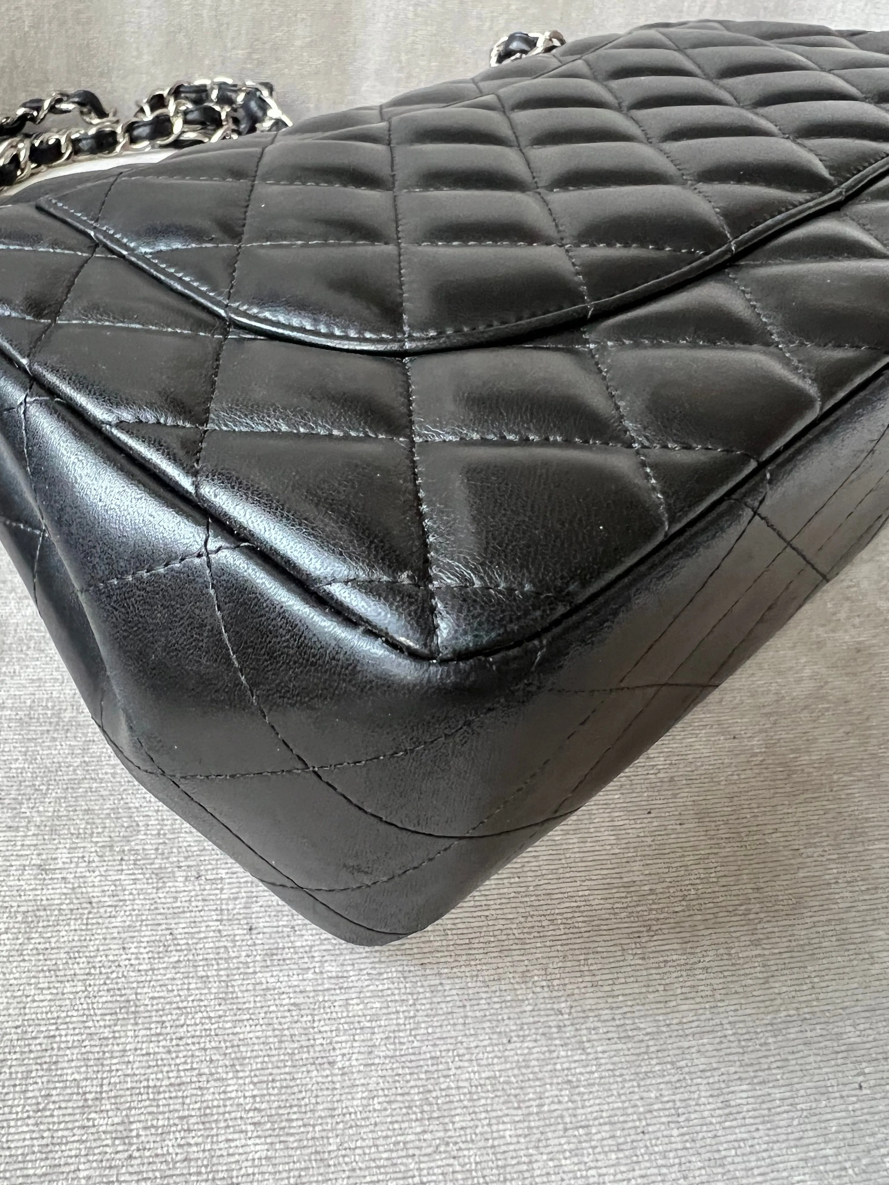 Chanel Jumbo Double Flap in Black Lambskin