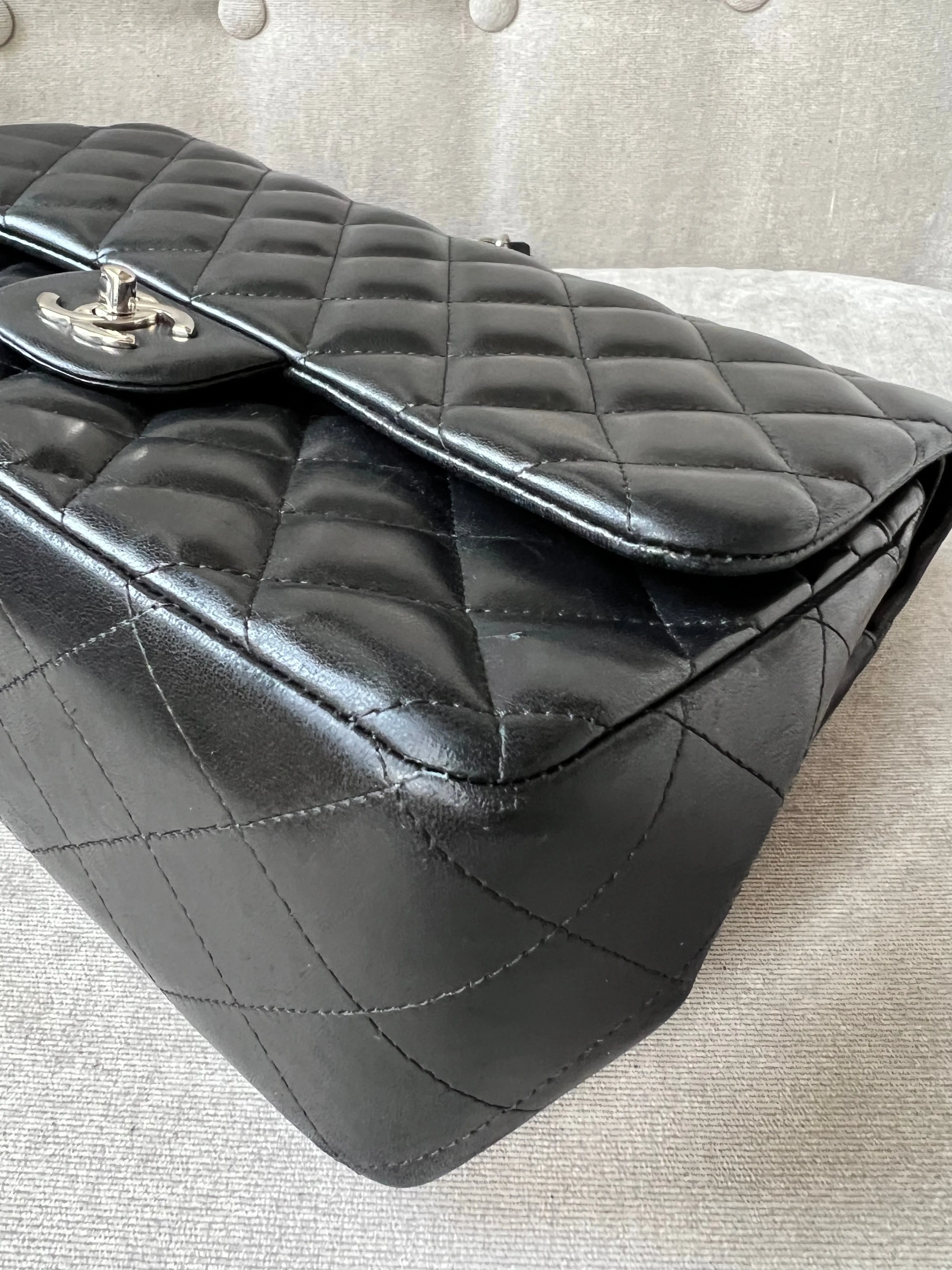 Chanel Jumbo Double Flap in Black Lambskin