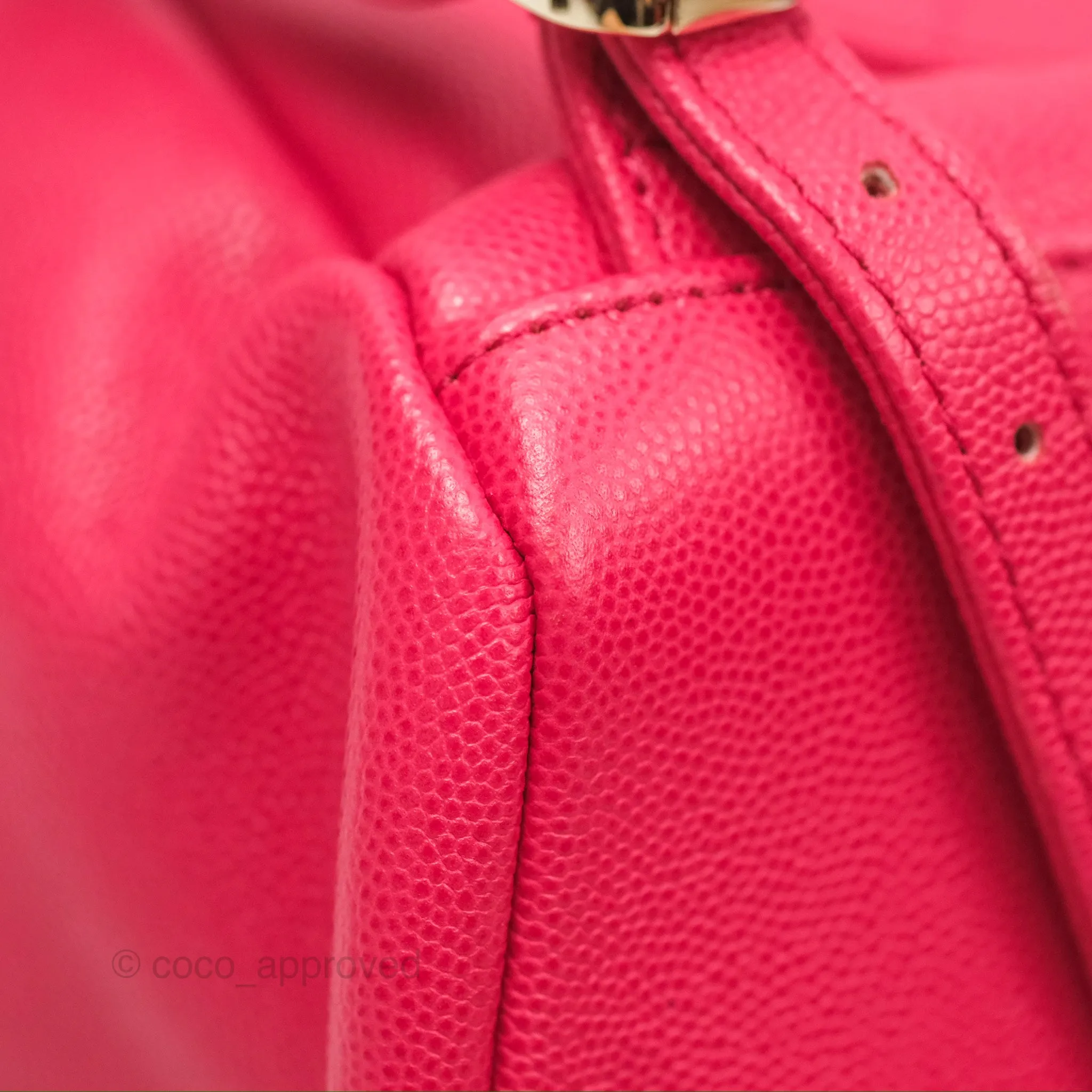 Chanel Quilted Business Affinity Backpack Dark Pink Caviar Gold Hardware