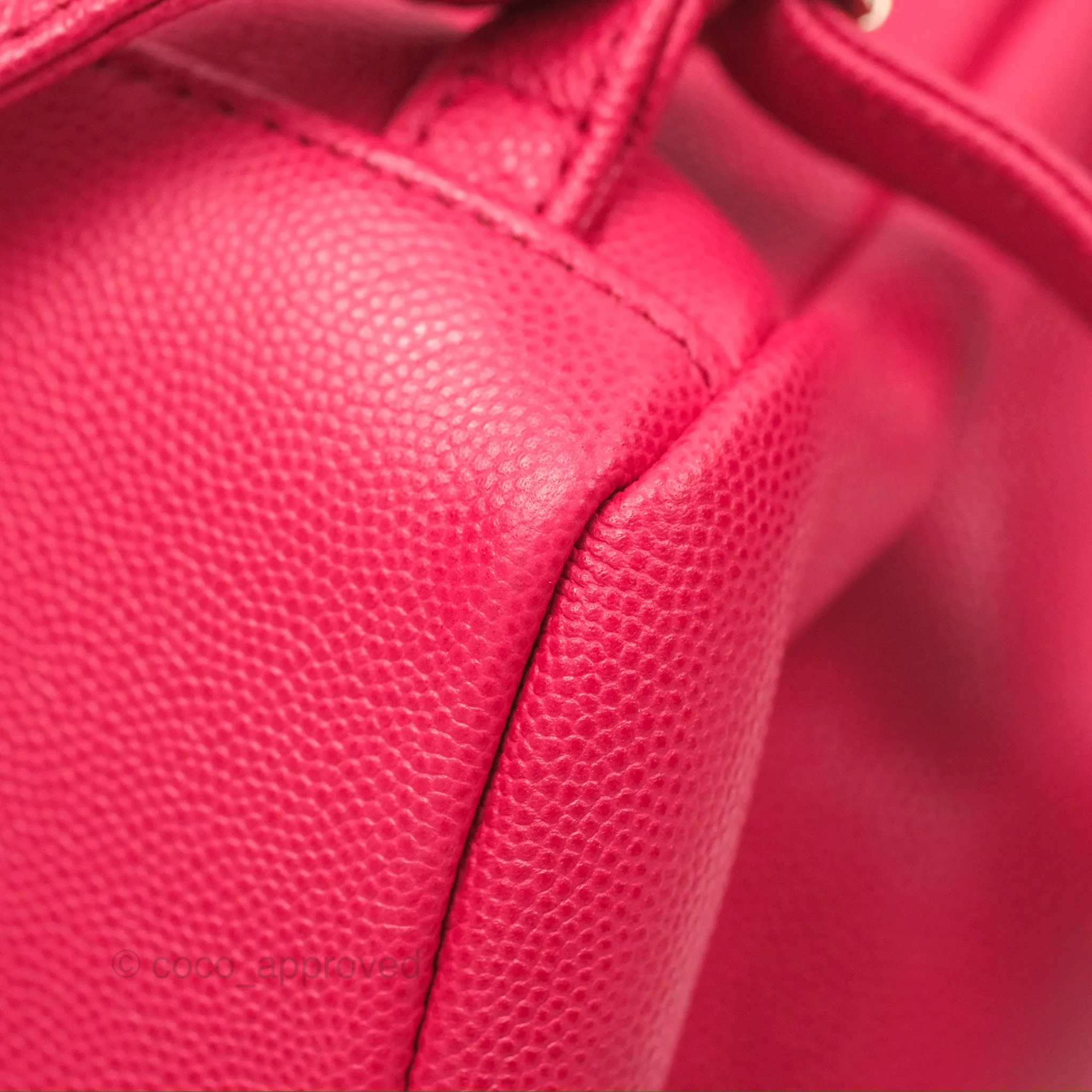 Chanel Quilted Business Affinity Backpack Dark Pink Caviar Gold Hardware