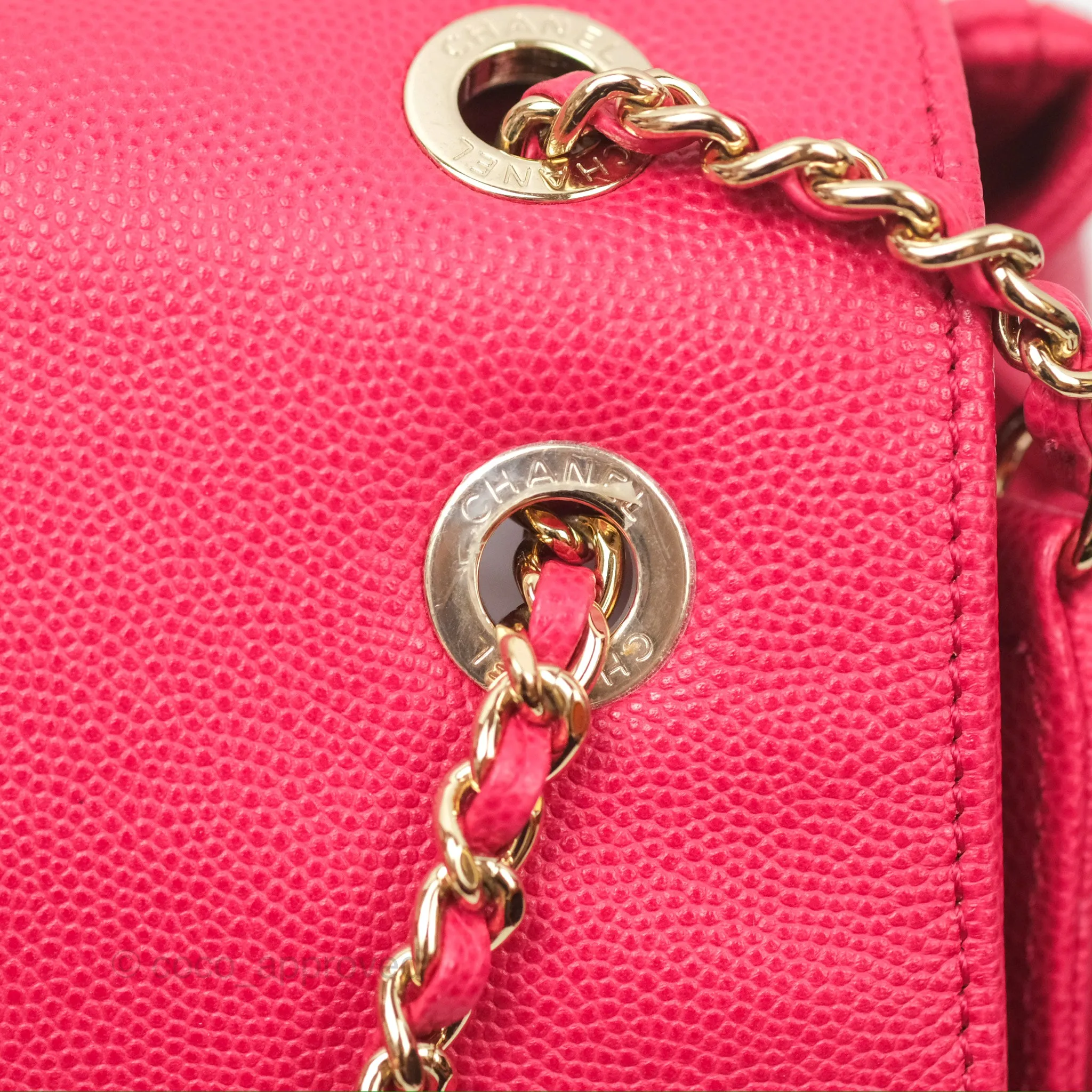 Chanel Quilted Business Affinity Backpack Dark Pink Caviar Gold Hardware
