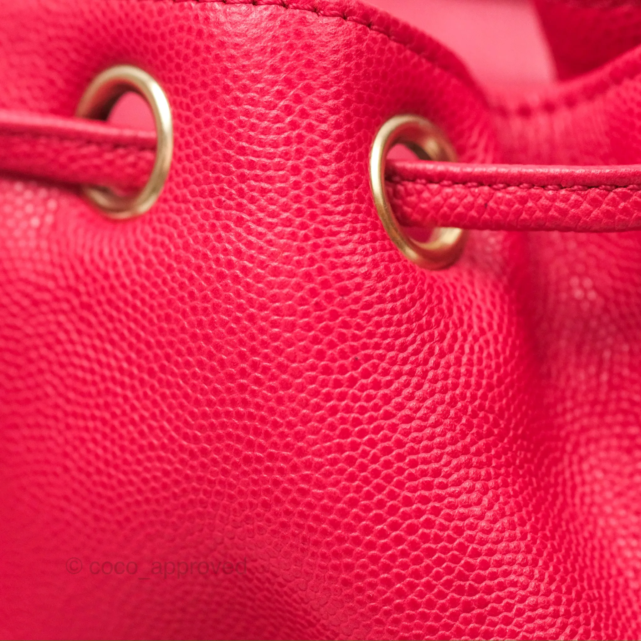 Chanel Quilted Business Affinity Backpack Dark Pink Caviar Gold Hardware