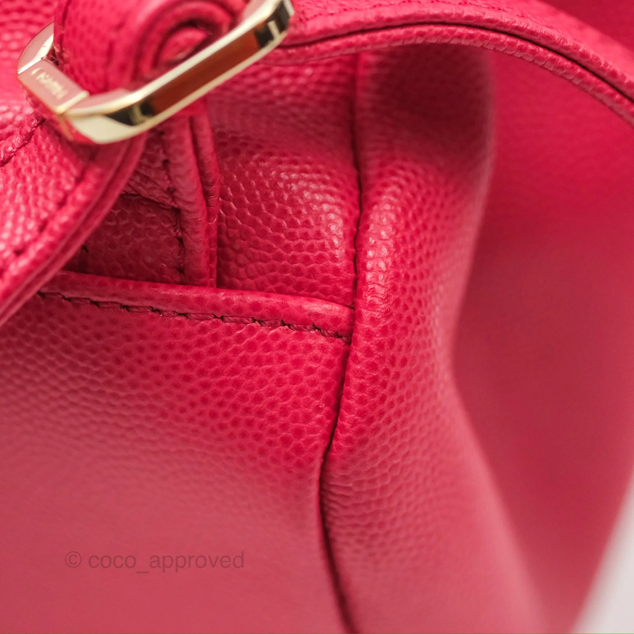 Chanel Quilted Business Affinity Backpack Dark Pink Caviar Gold Hardware