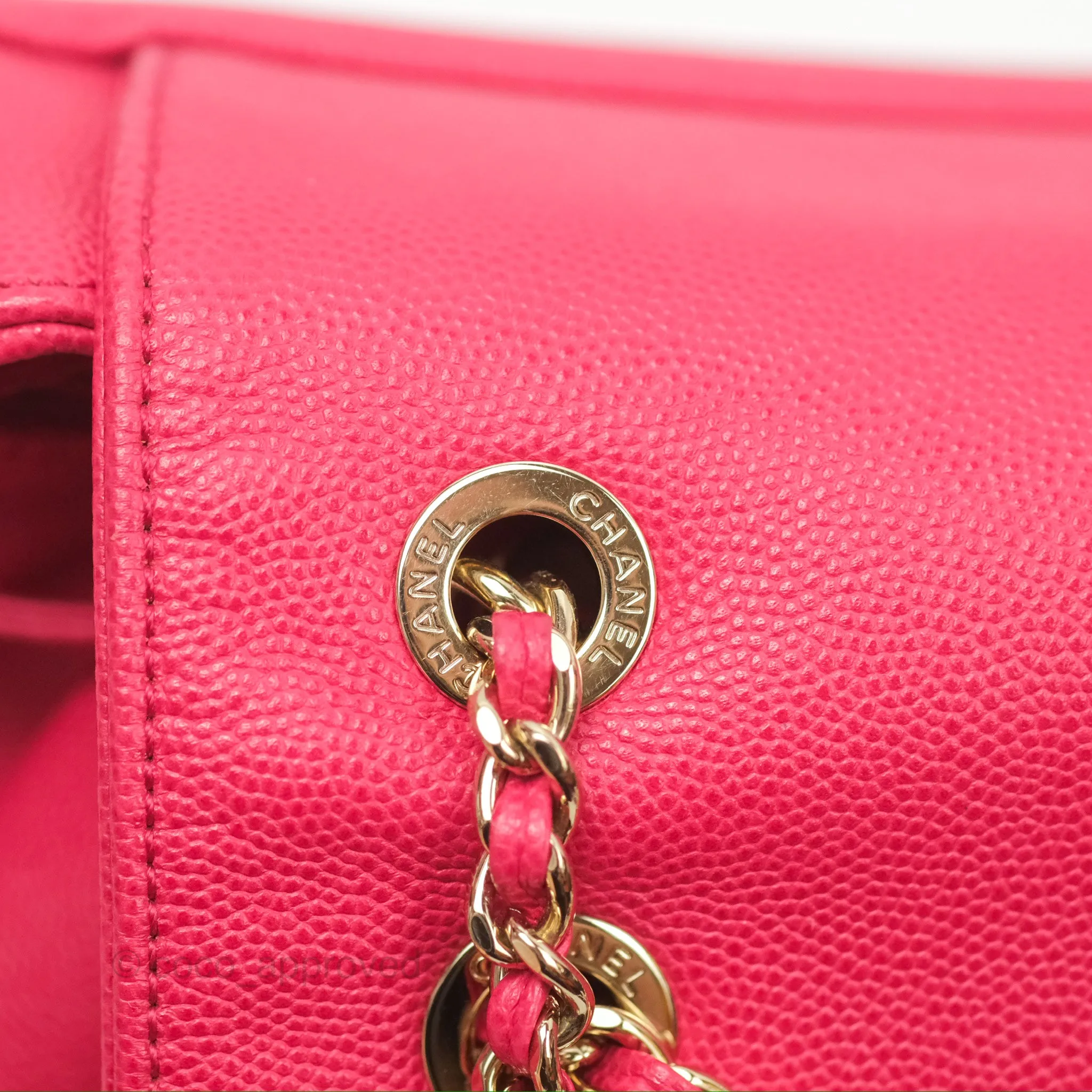 Chanel Quilted Business Affinity Backpack Dark Pink Caviar Gold Hardware