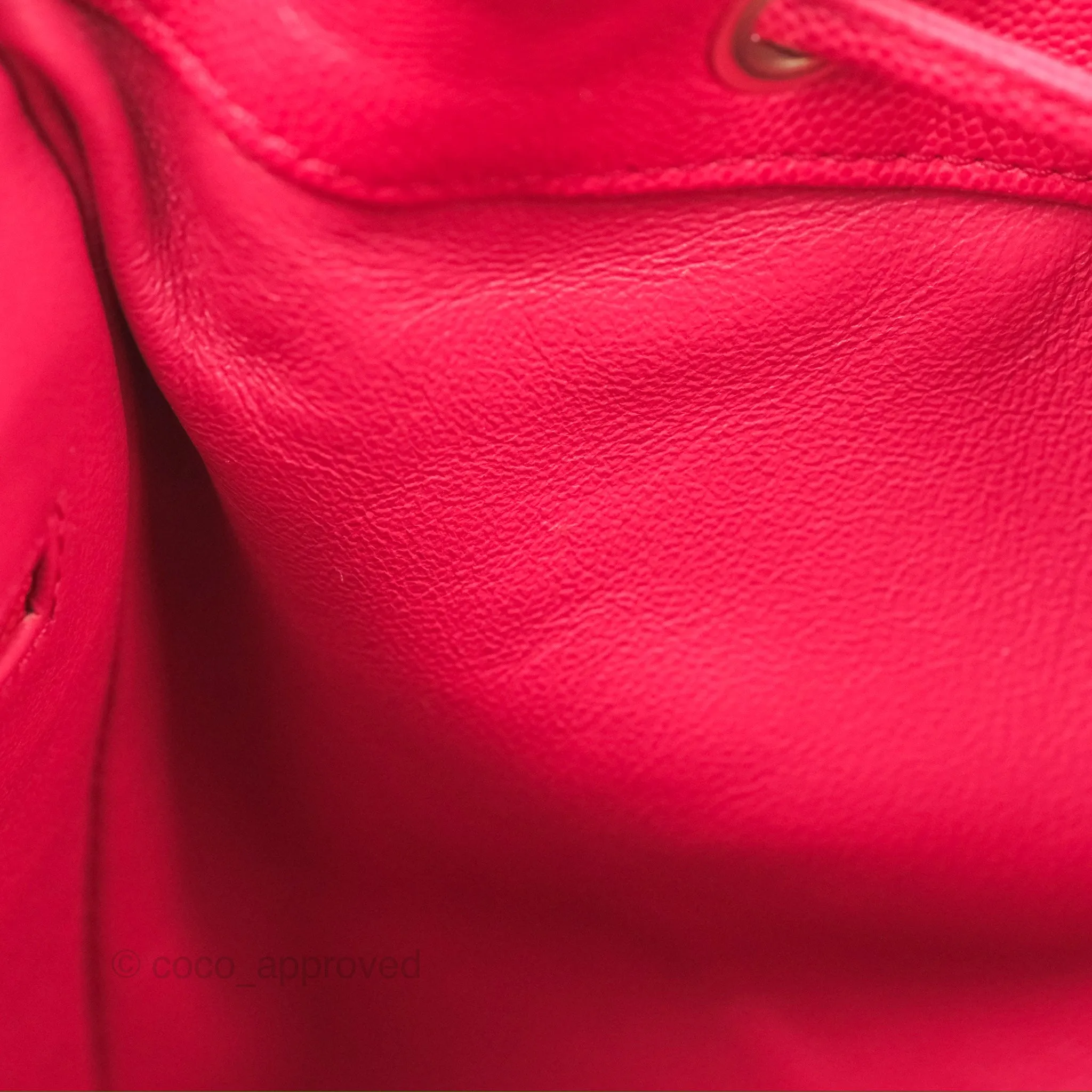 Chanel Quilted Business Affinity Backpack Dark Pink Caviar Gold Hardware